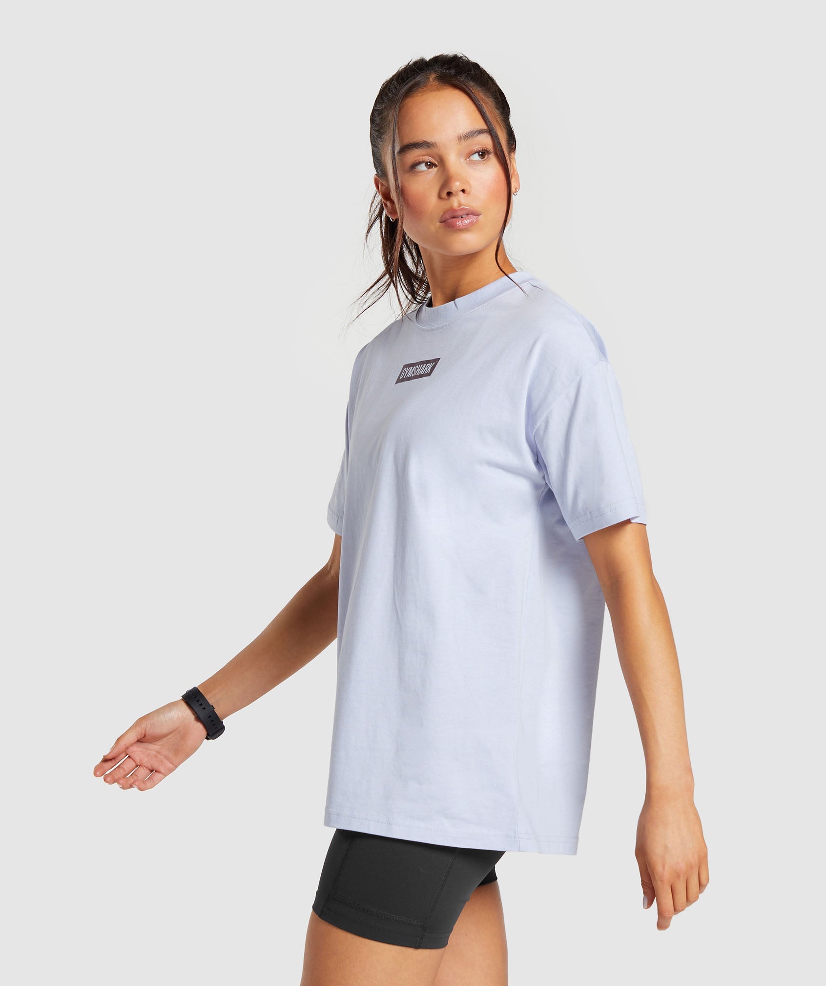 Block Oversized T-Shirt in Silver Lilac - view 3