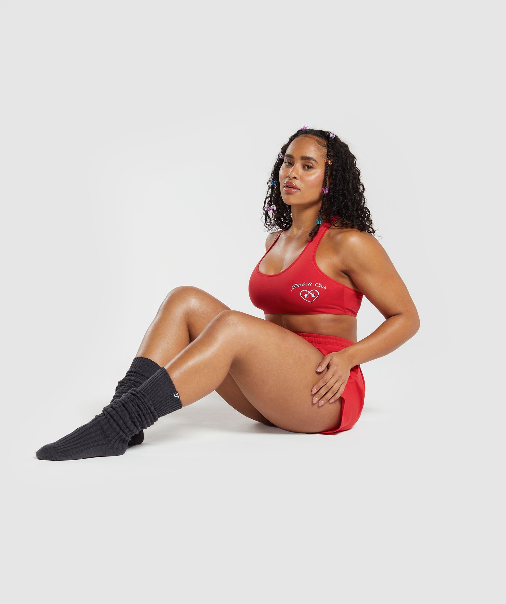 Cotton Graphic Bralette in Jamz Red - view 5