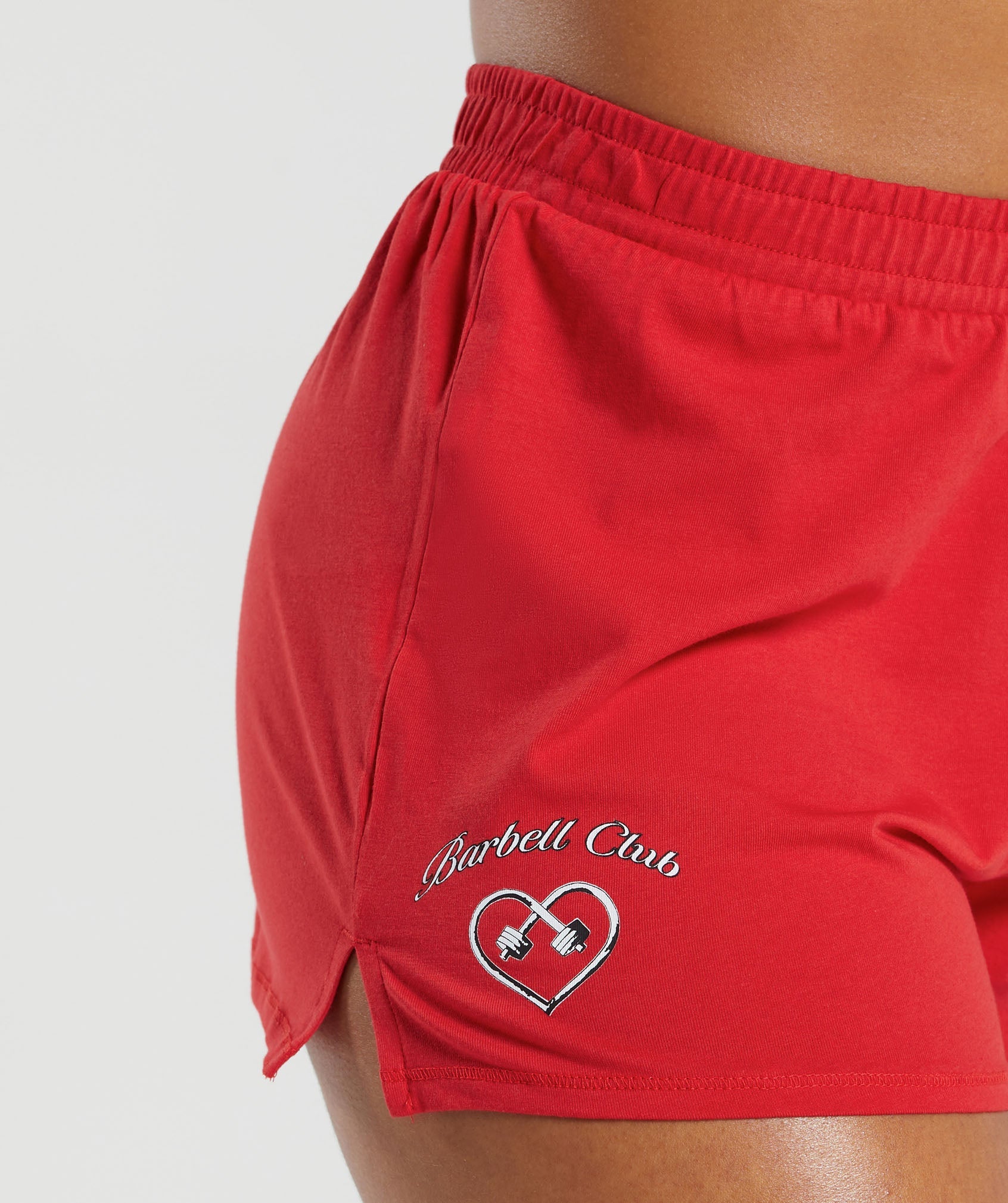 Cotton Graphic Shorts in Jamz Red - view 4