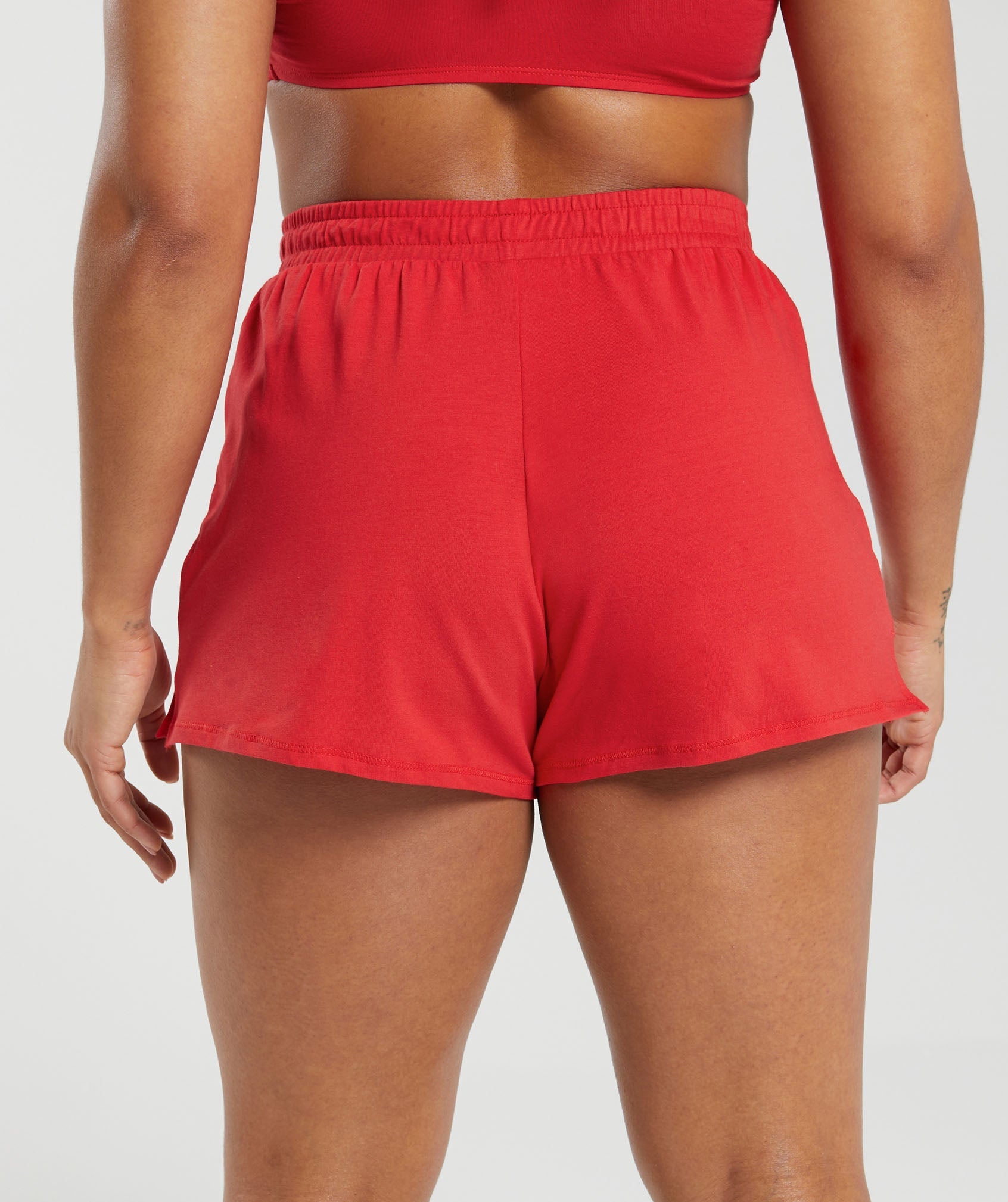 Cotton Graphic Shorts in Jamz Red - view 2