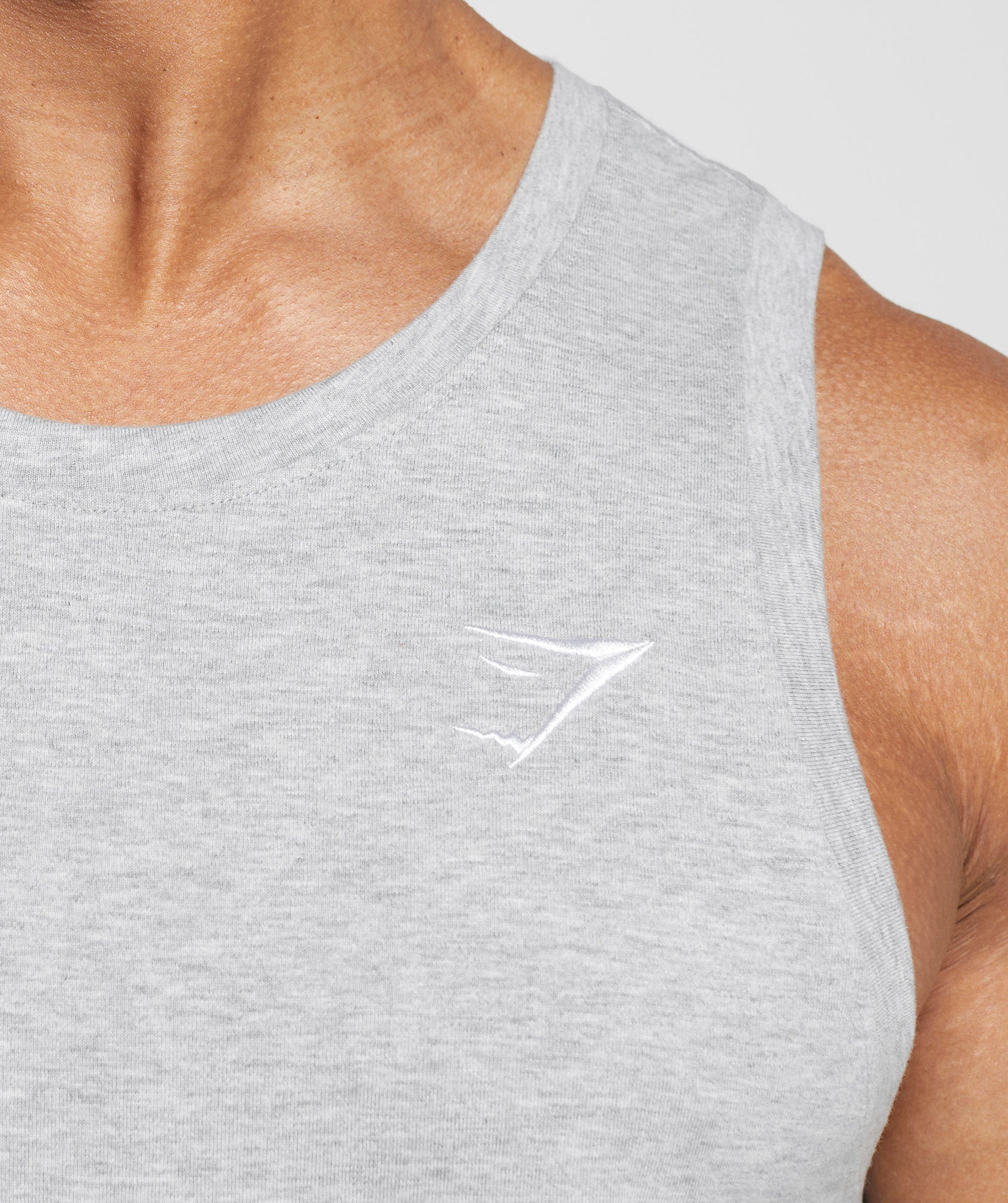 Crest Tank in Light Grey Core Marl - view 5