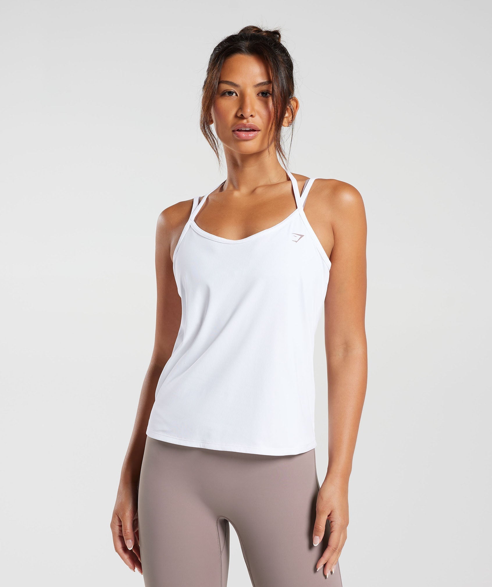 Elevate Strappy Tank in White - view 1