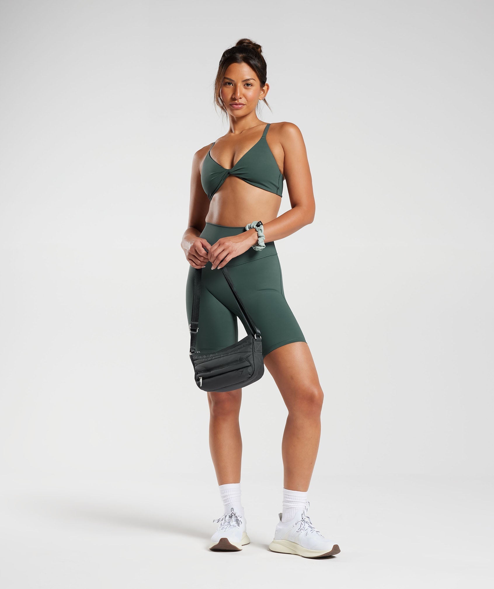 Elevate Twist Front Bralette in Fog Green - view 4