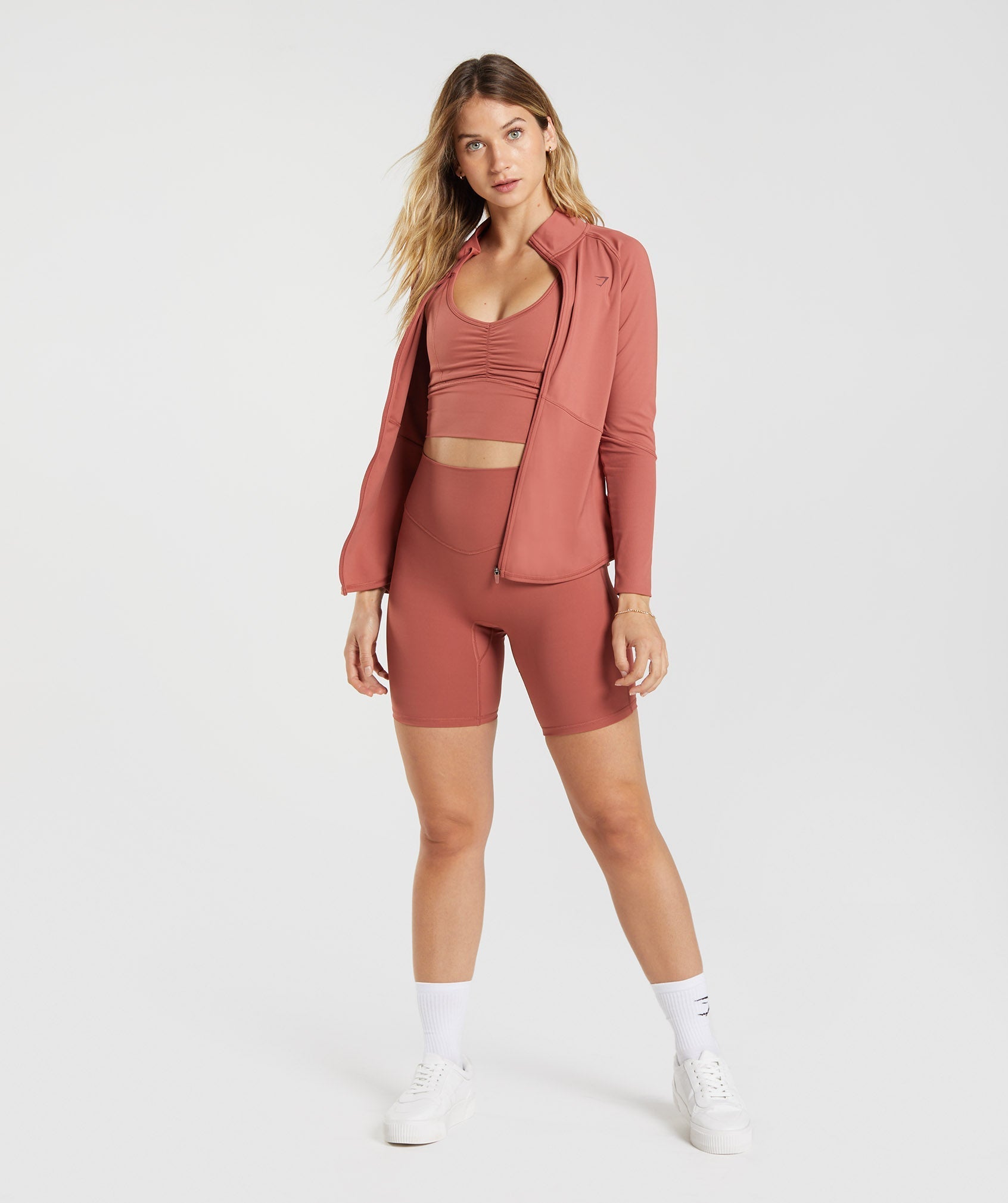 Elevate Zip Jacket in Rose Brown