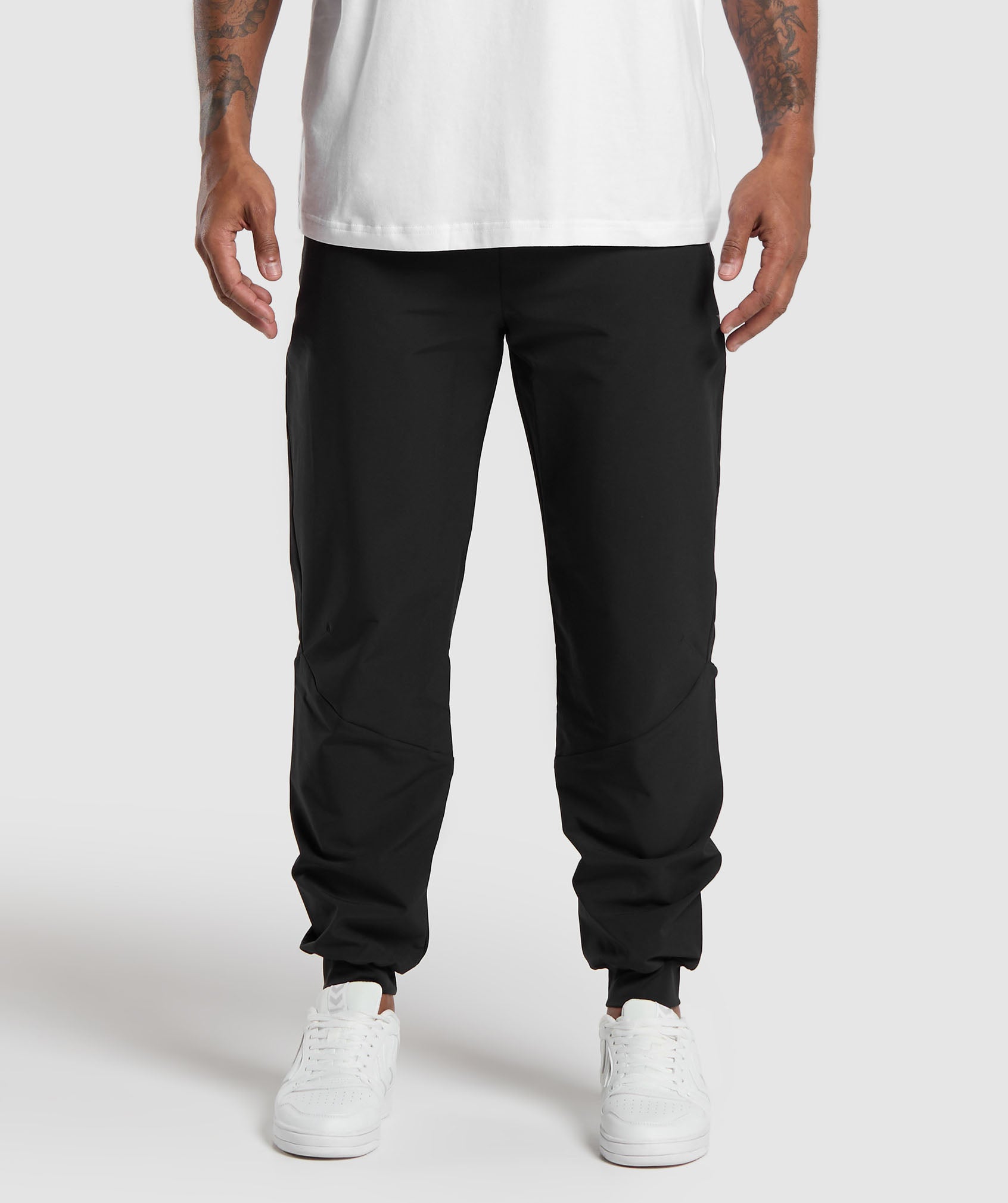 Ease Woven Joggers in Black - view 1