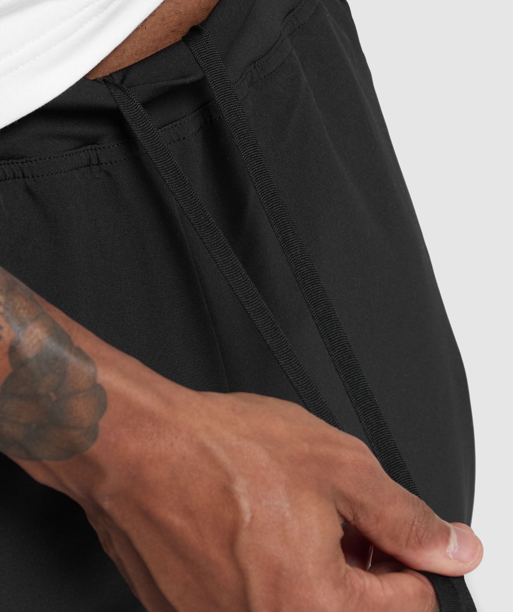 Ease Woven Joggers in Black - view 7