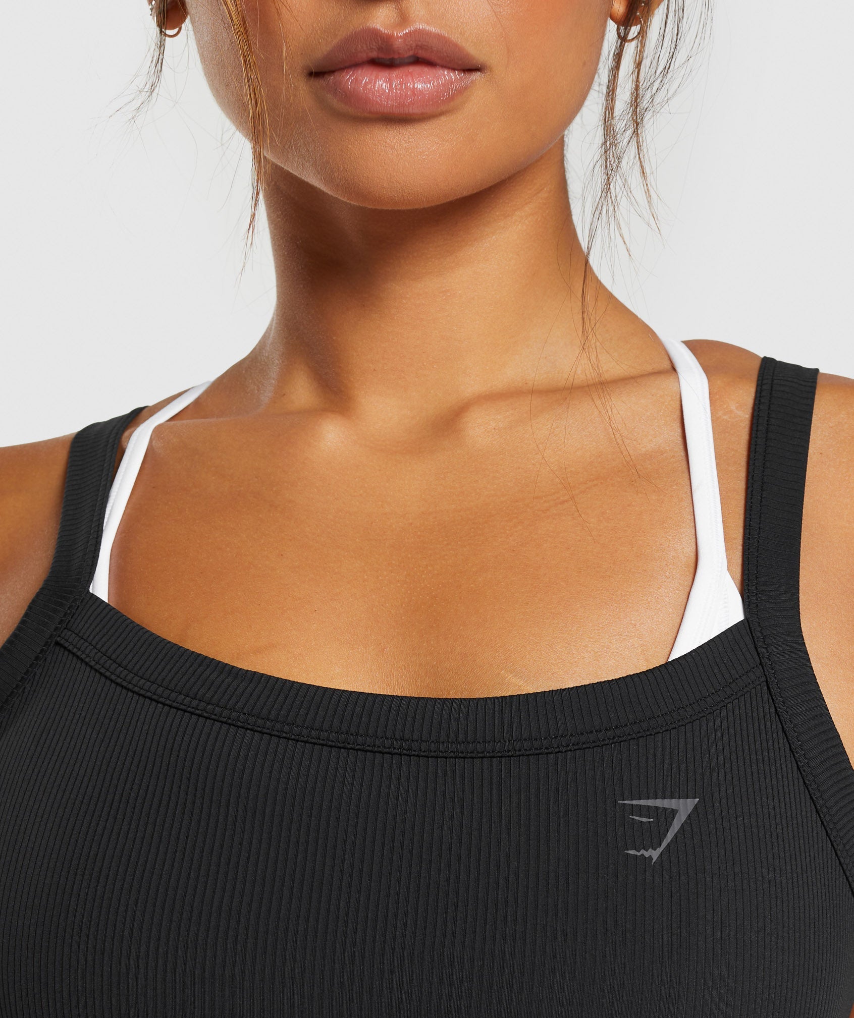 Elevate Ruched Tank in Black - view 6