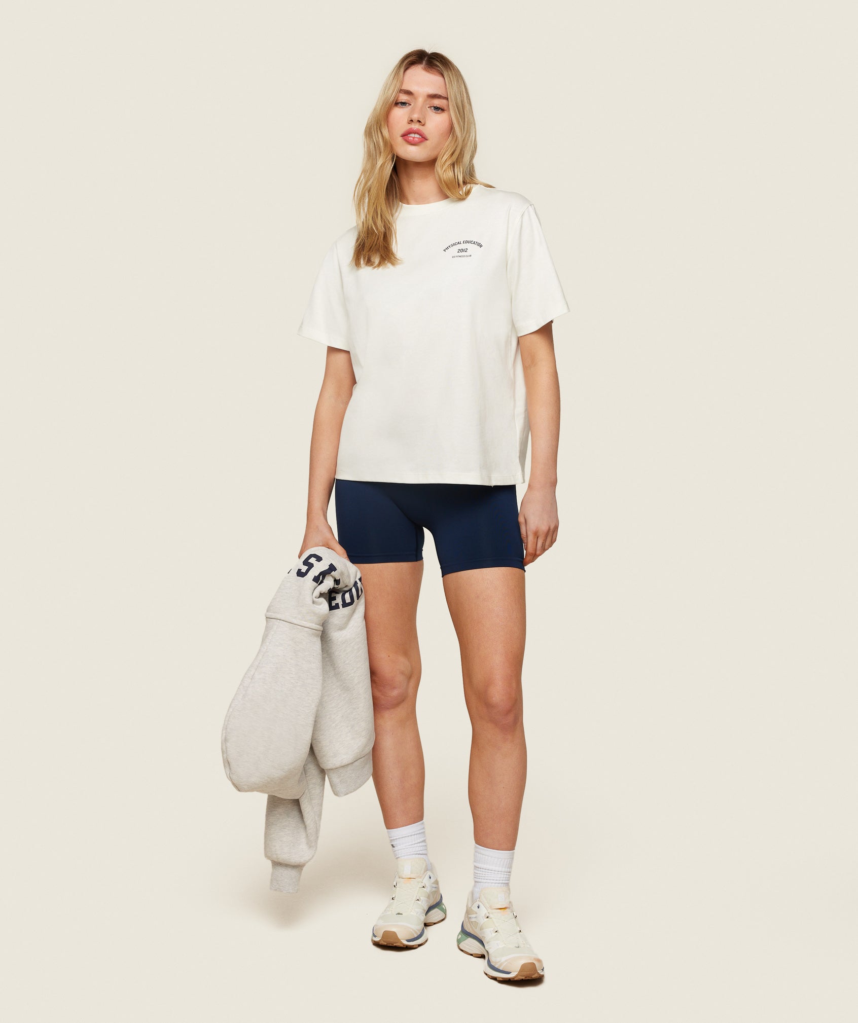 Phys Ed Graphic T-Shirt in Soft White - view 3