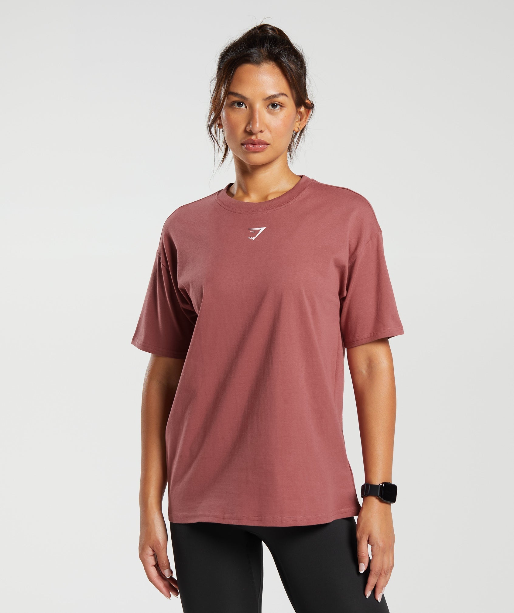 Fraction Oversized T-Shirt in Soft Berry - view 2