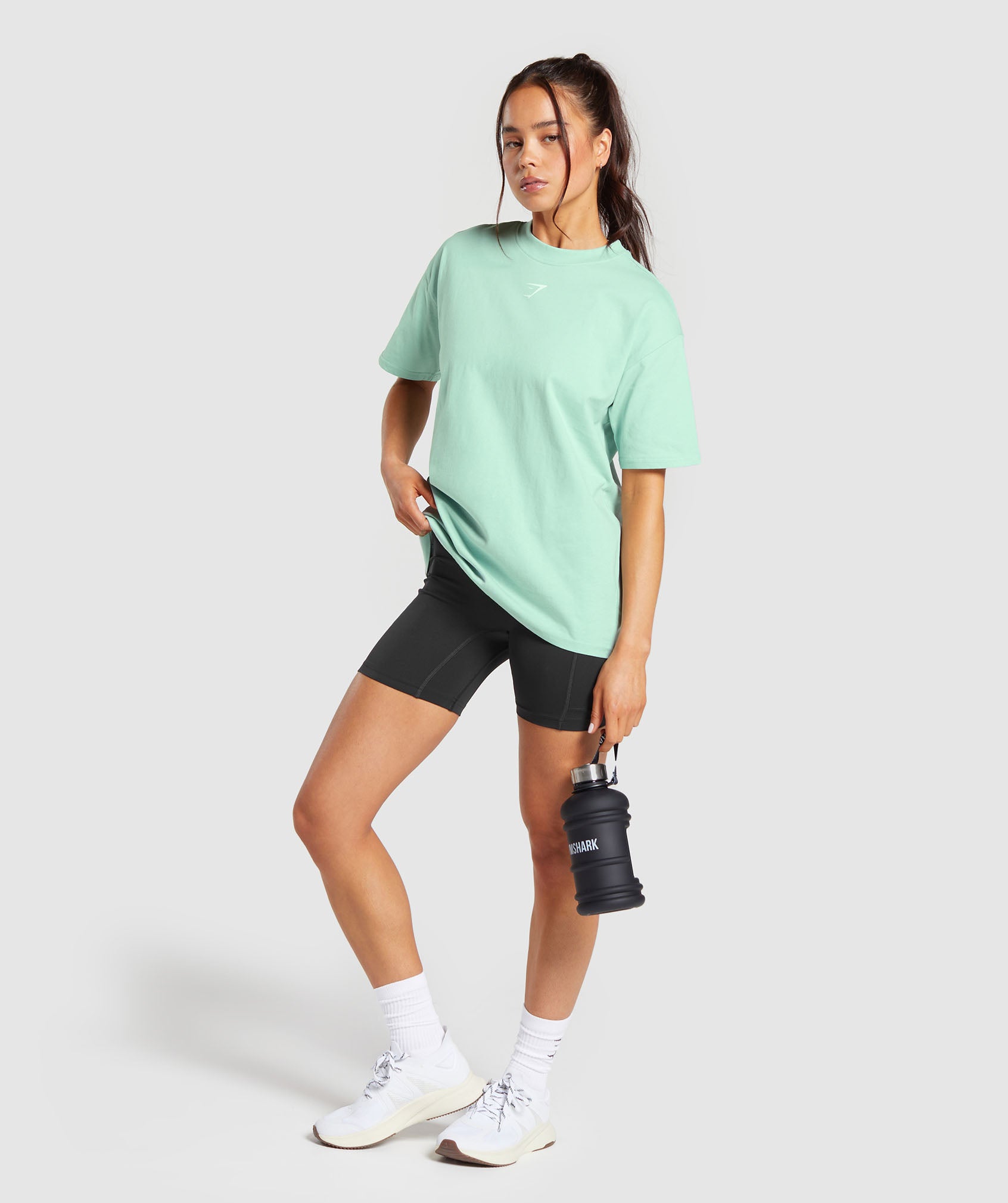 Fraction Oversized T-Shirt in Lido Green - view 4