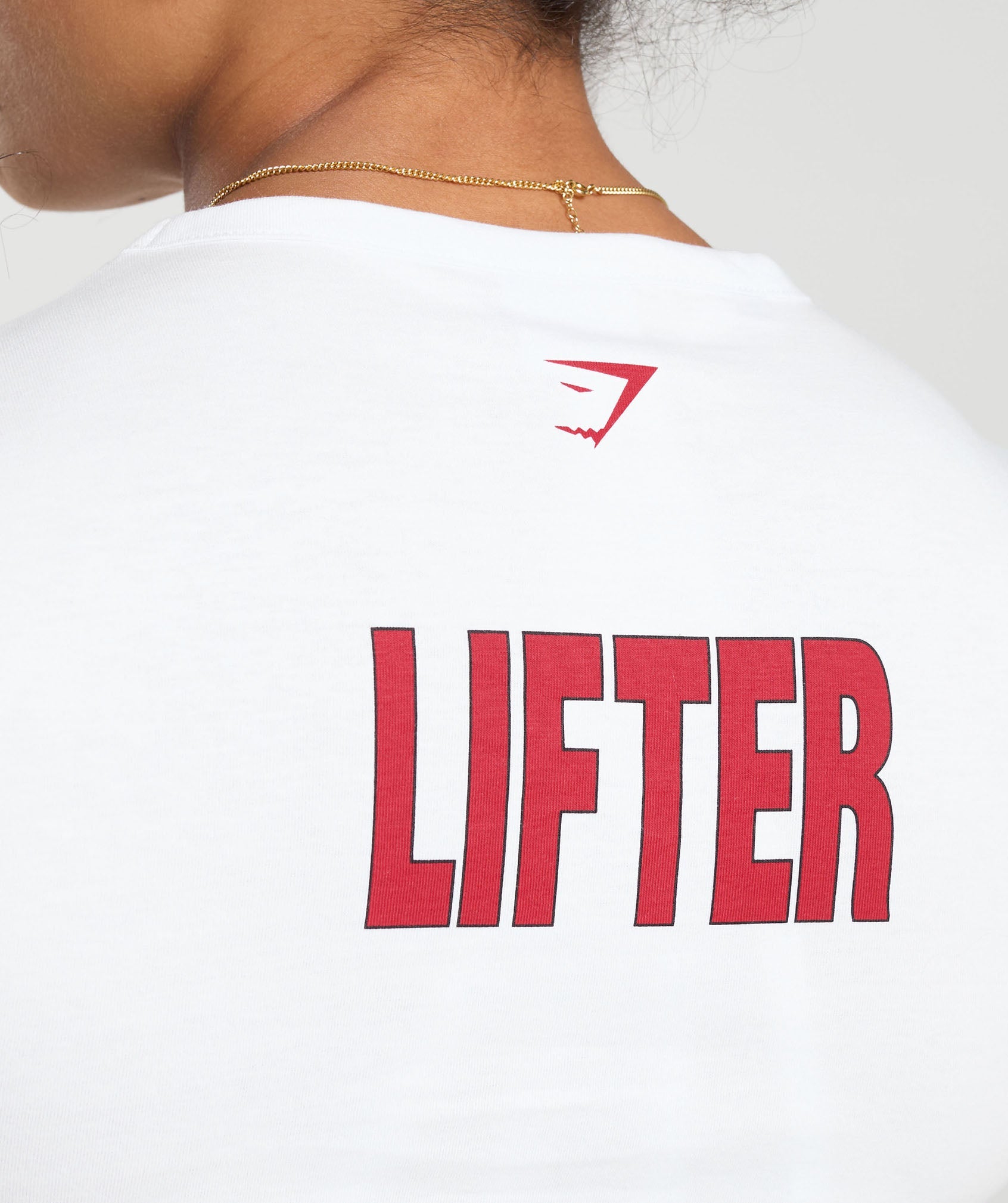 Strong Lifter Baby Tee in White - view 6