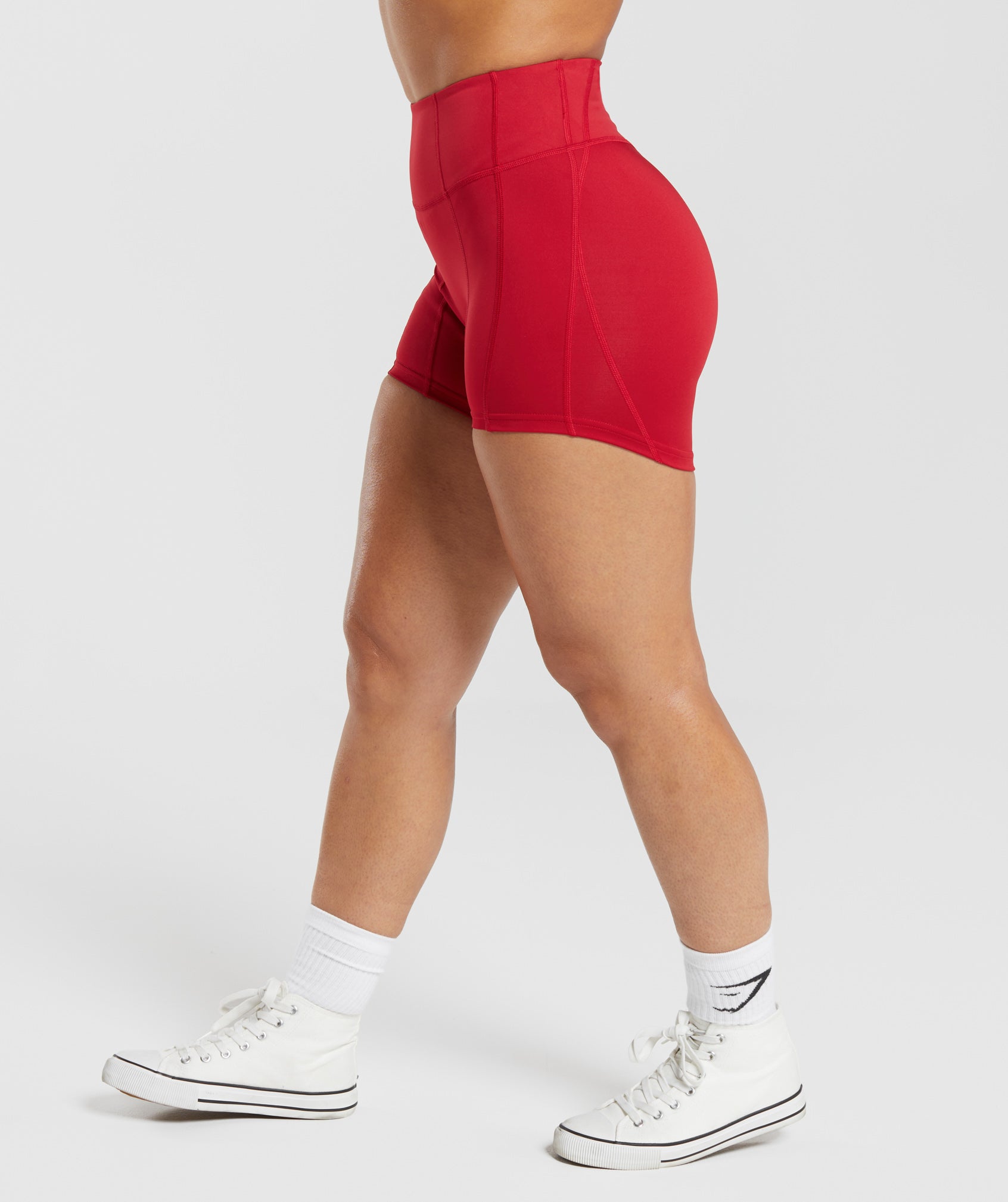 GS Power High Rise Shorts in Carmine Red - view 3
