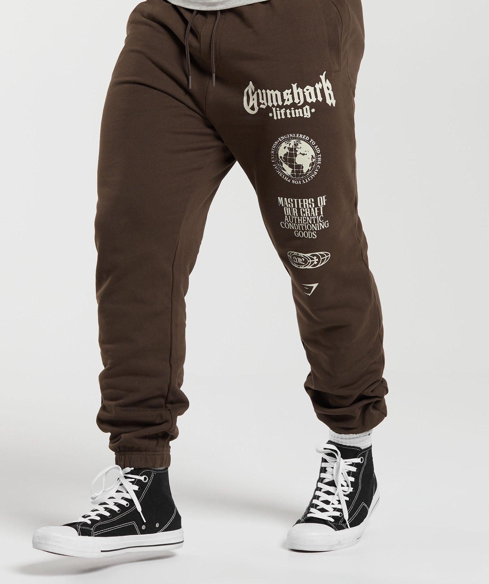 Global Lifting Oversized Joggers in Brown - view 3