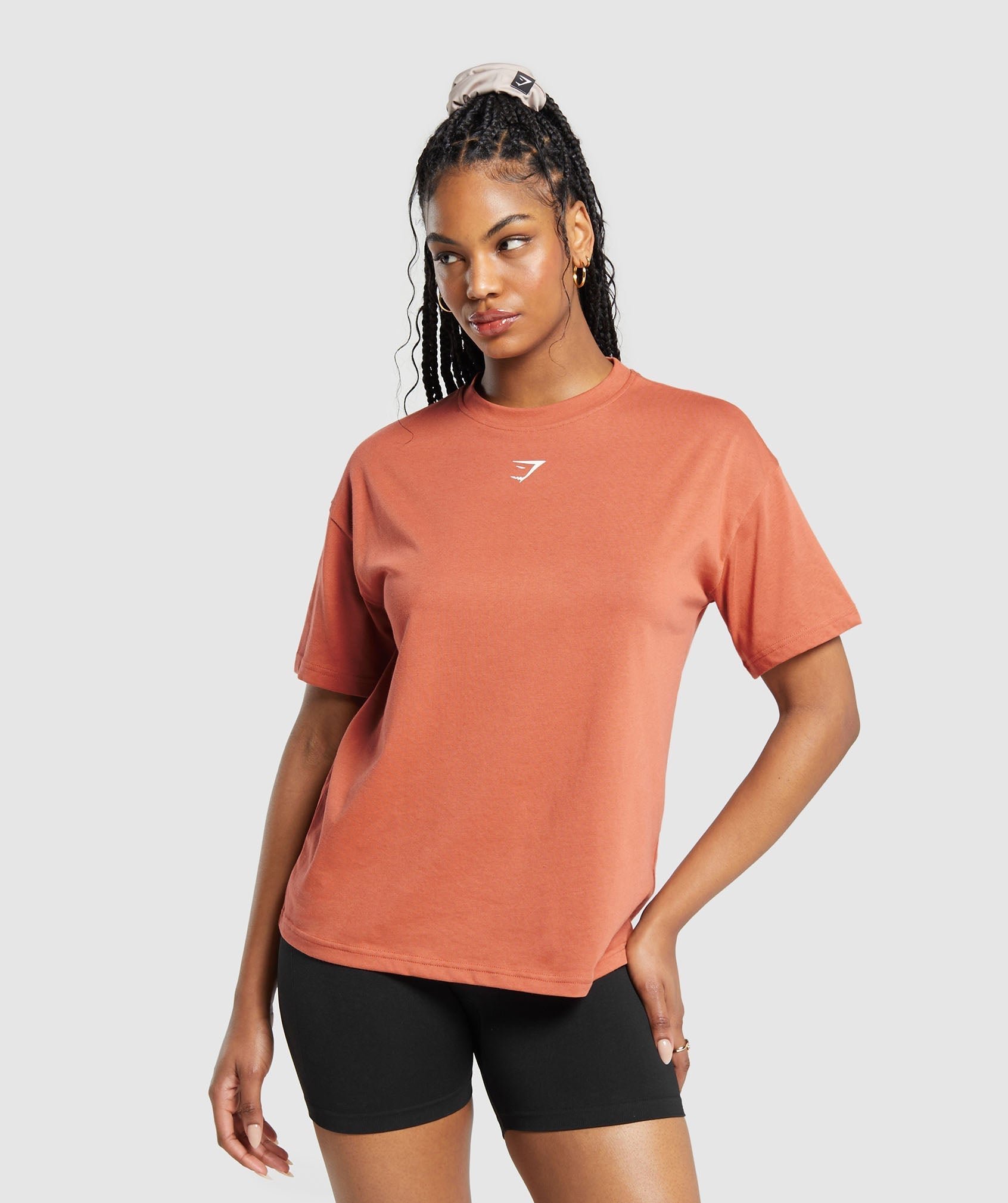 GS Power Oversized T-Shirt in Terracotta Orange - view 2