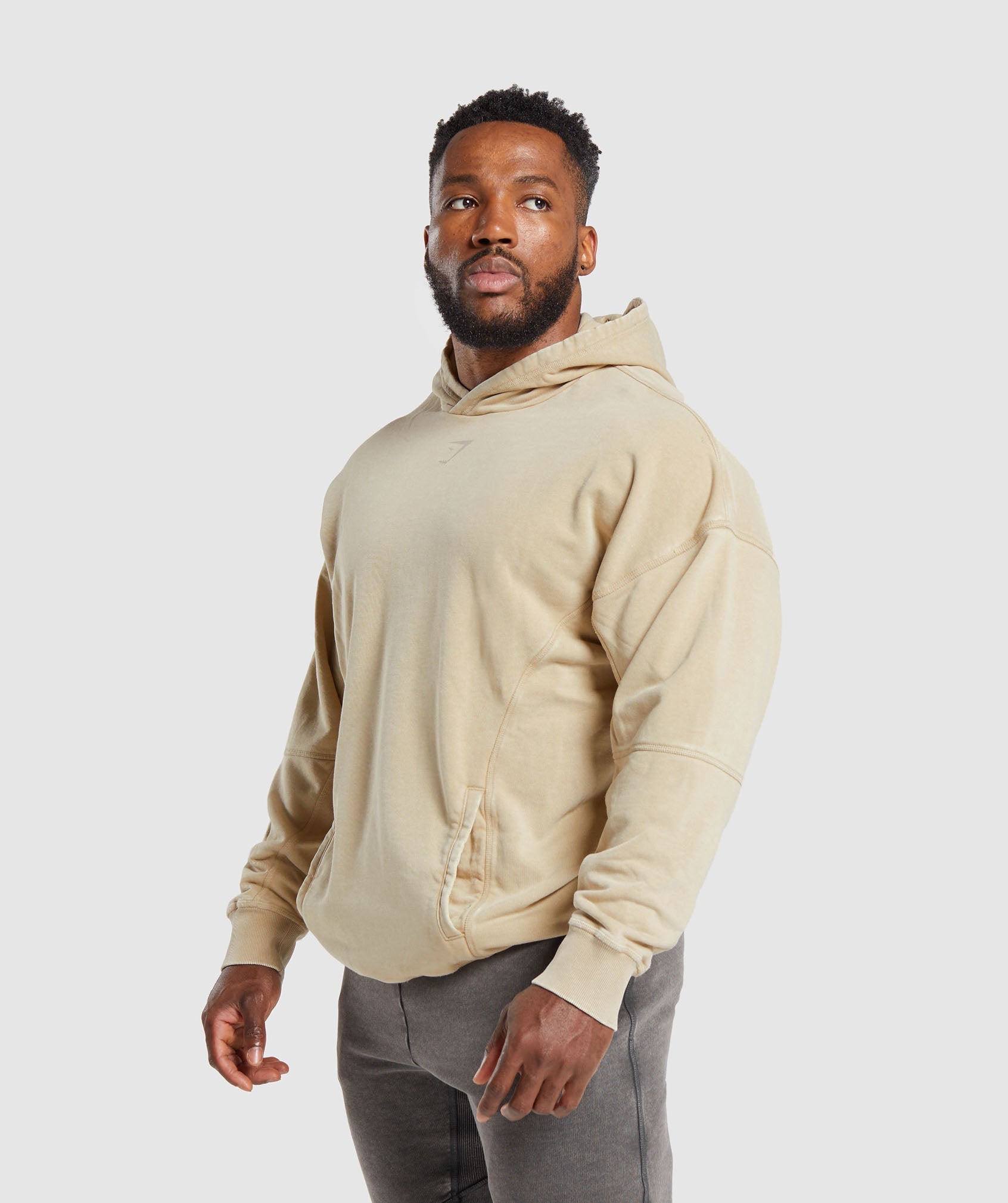 Heritage Washed Hoodie in Desert Beige - view 3