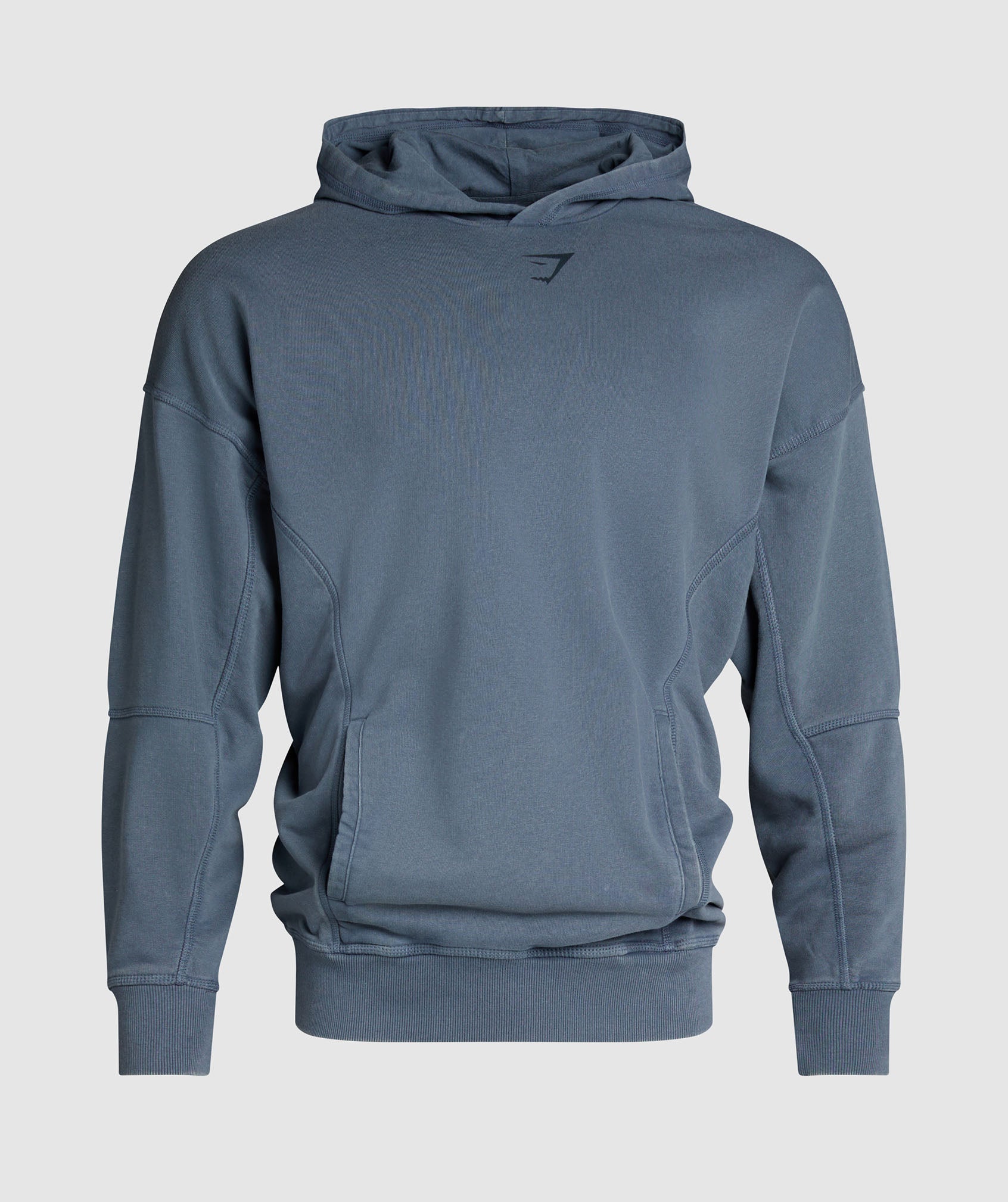 Heritage Washed Hoodie in Titanium Blue - view 8