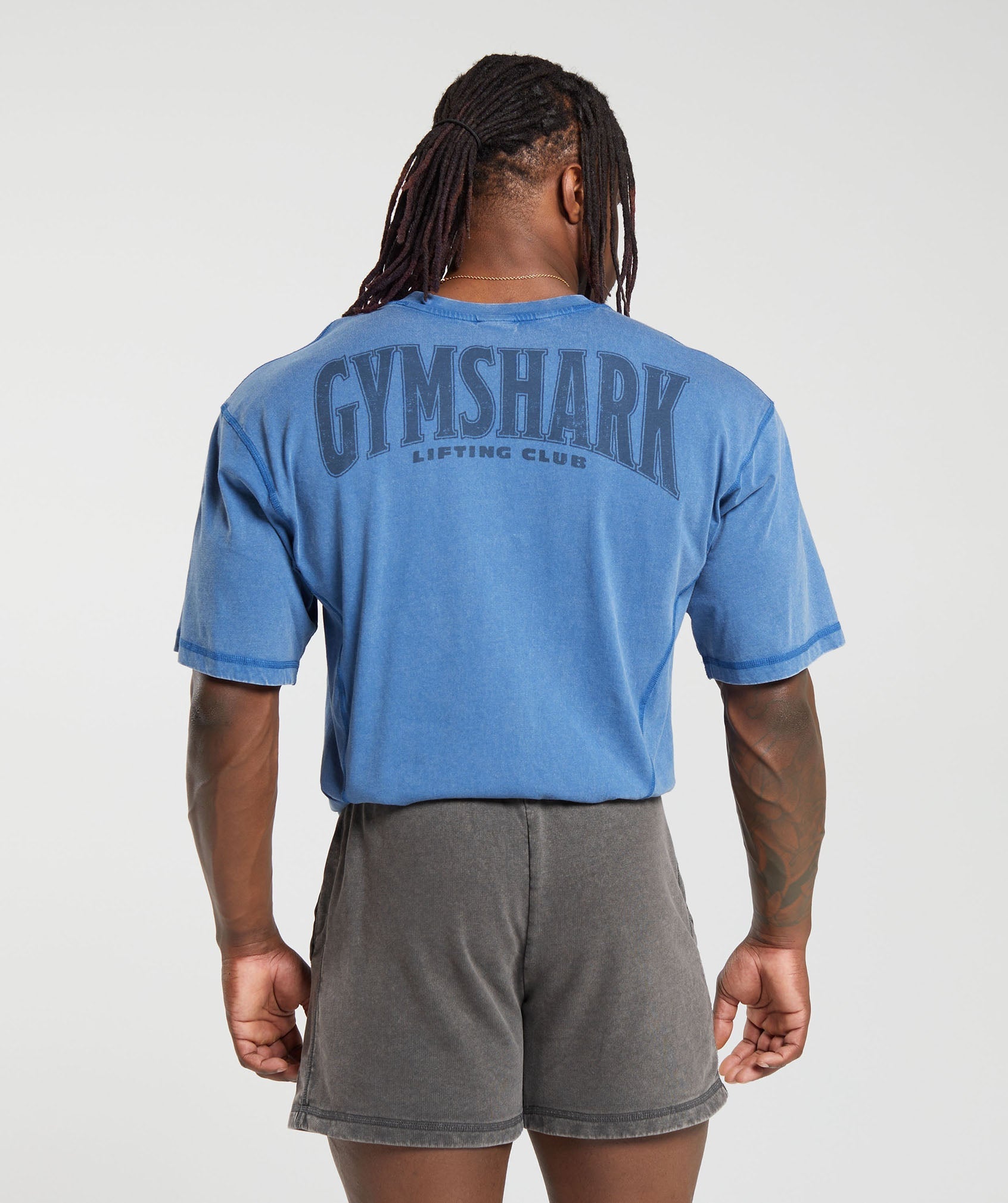 Gymshark Heritage Washed T-Shirt - Titanium Blue