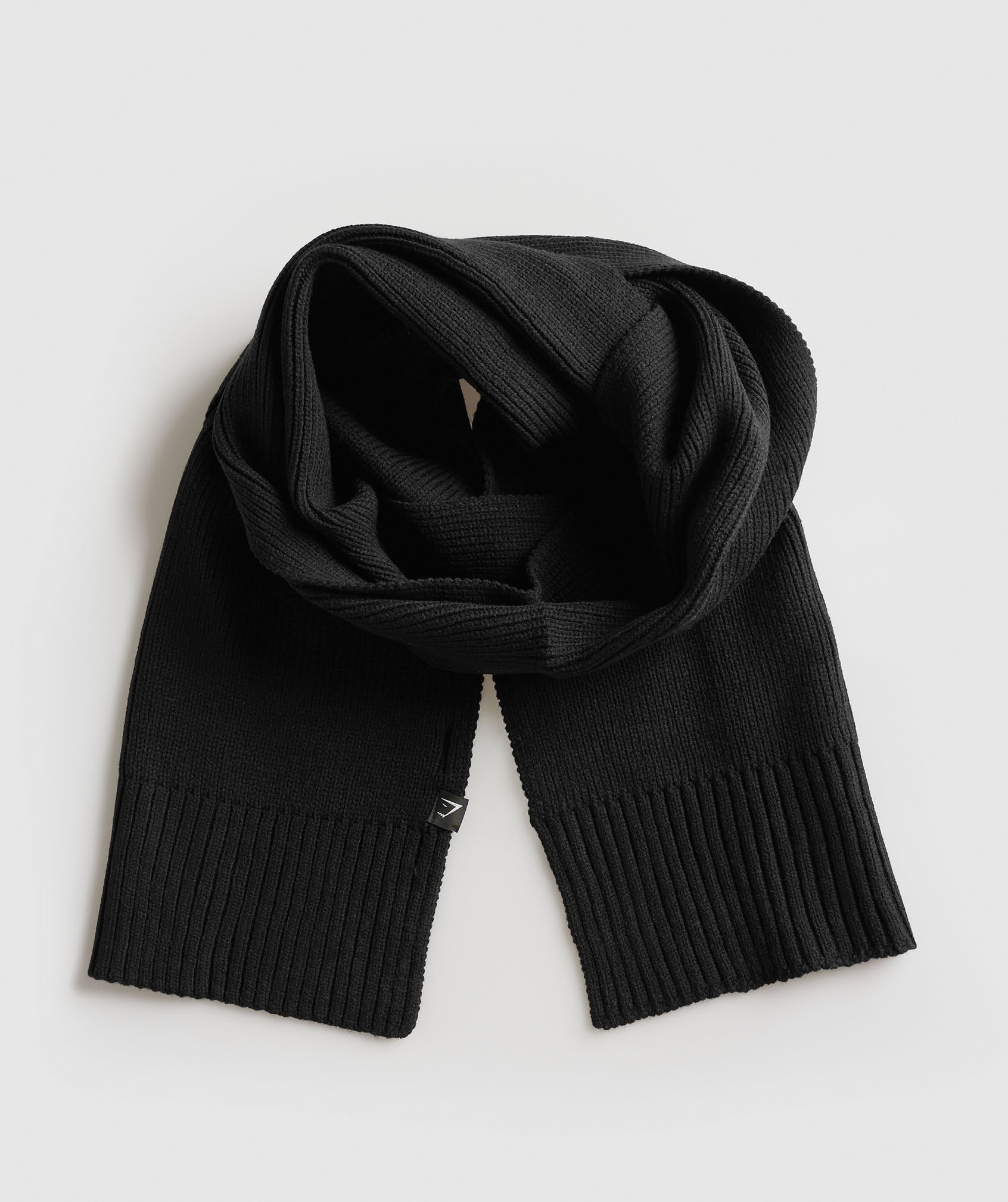 Knitted Scarf in Black - view 1