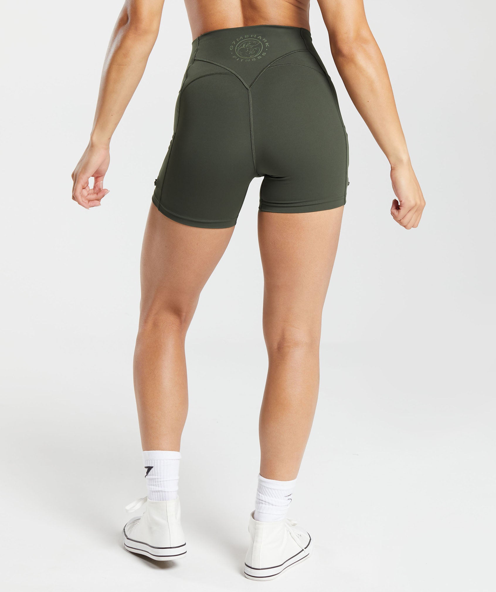 Gymshark Legacy Ruched Tight Shorts - Titanium Grey