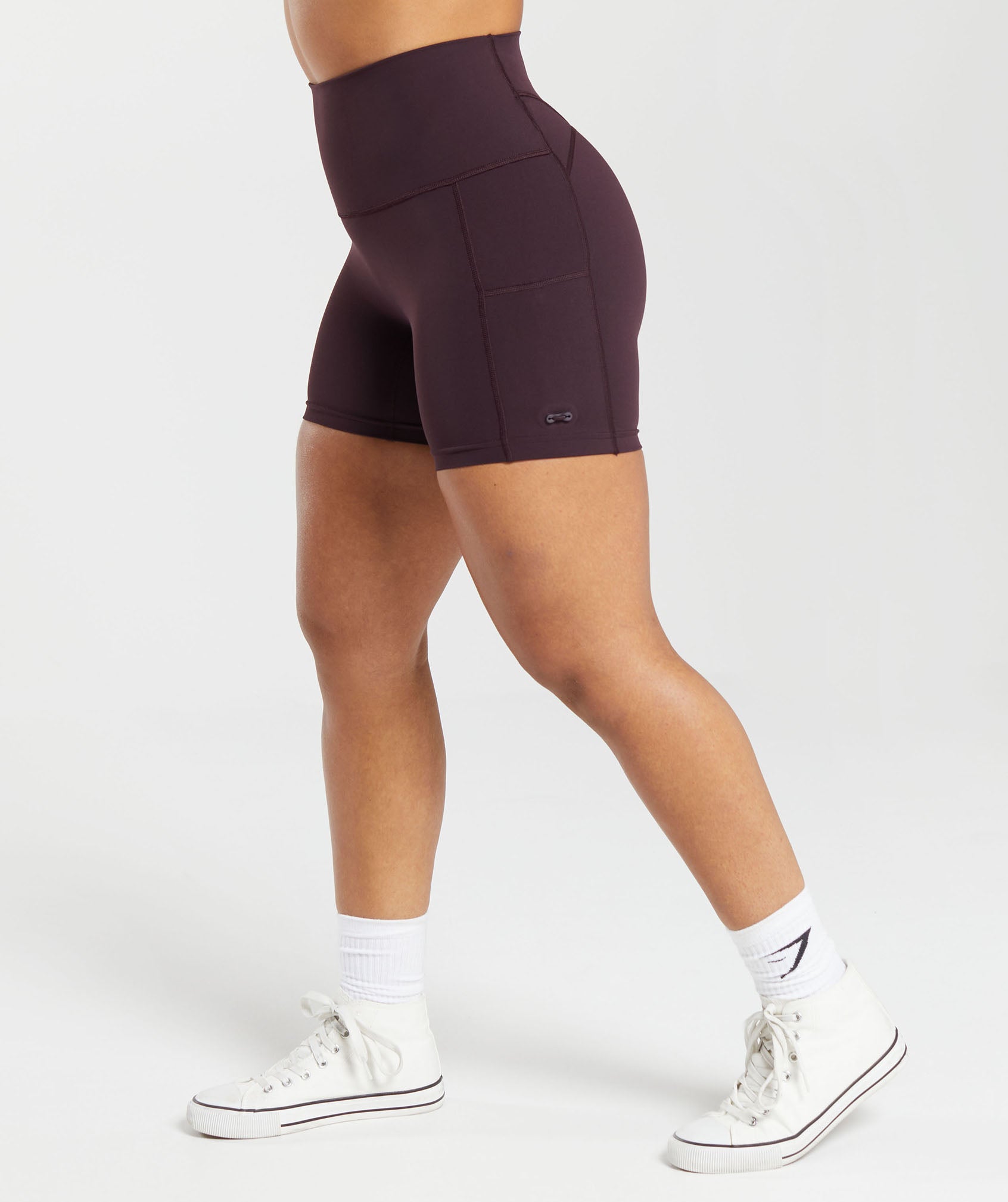 Legacy Tight Shorts in Plum Brown - view 3
