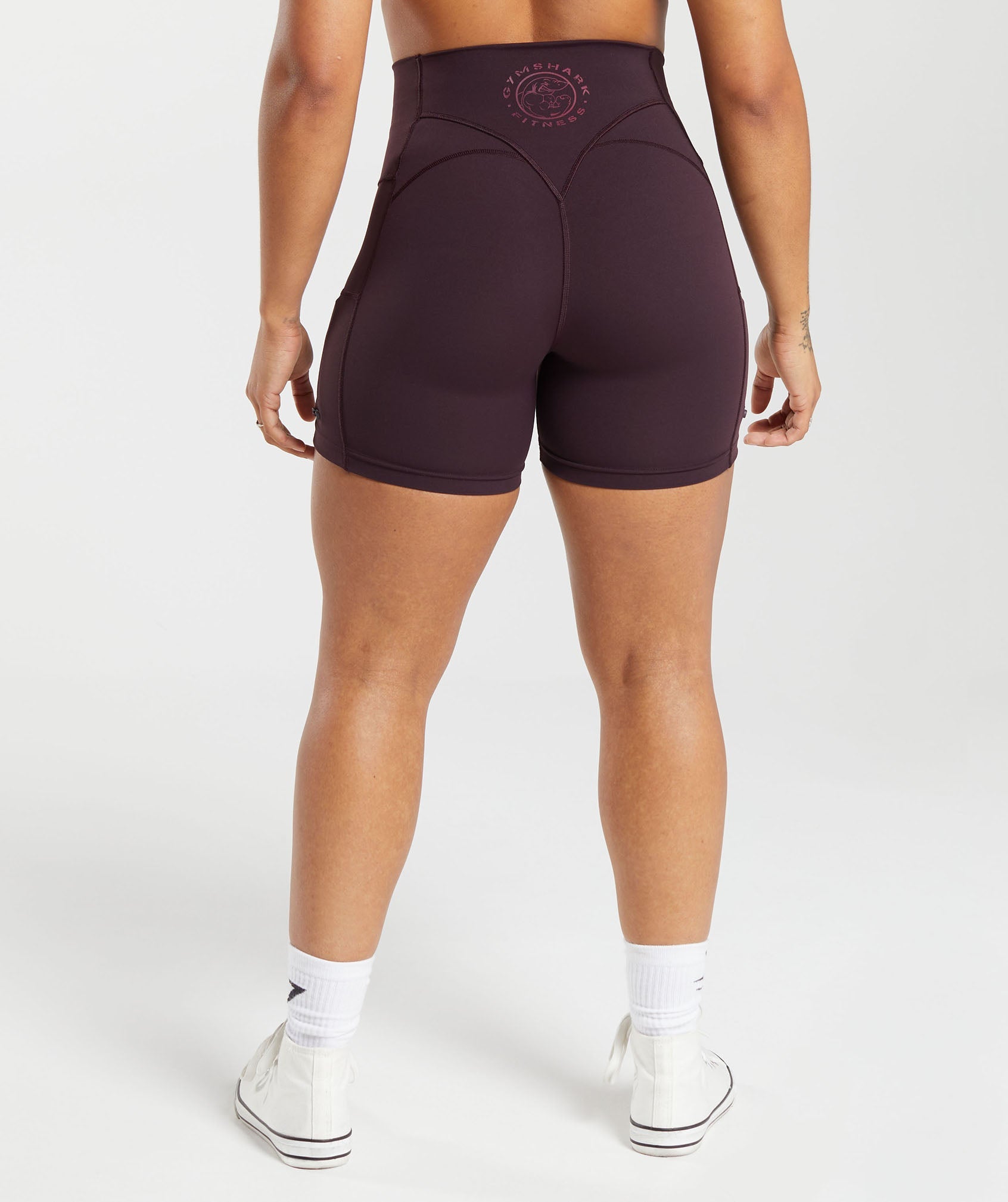 Legacy Tight Shorts in Plum Brown - view 2