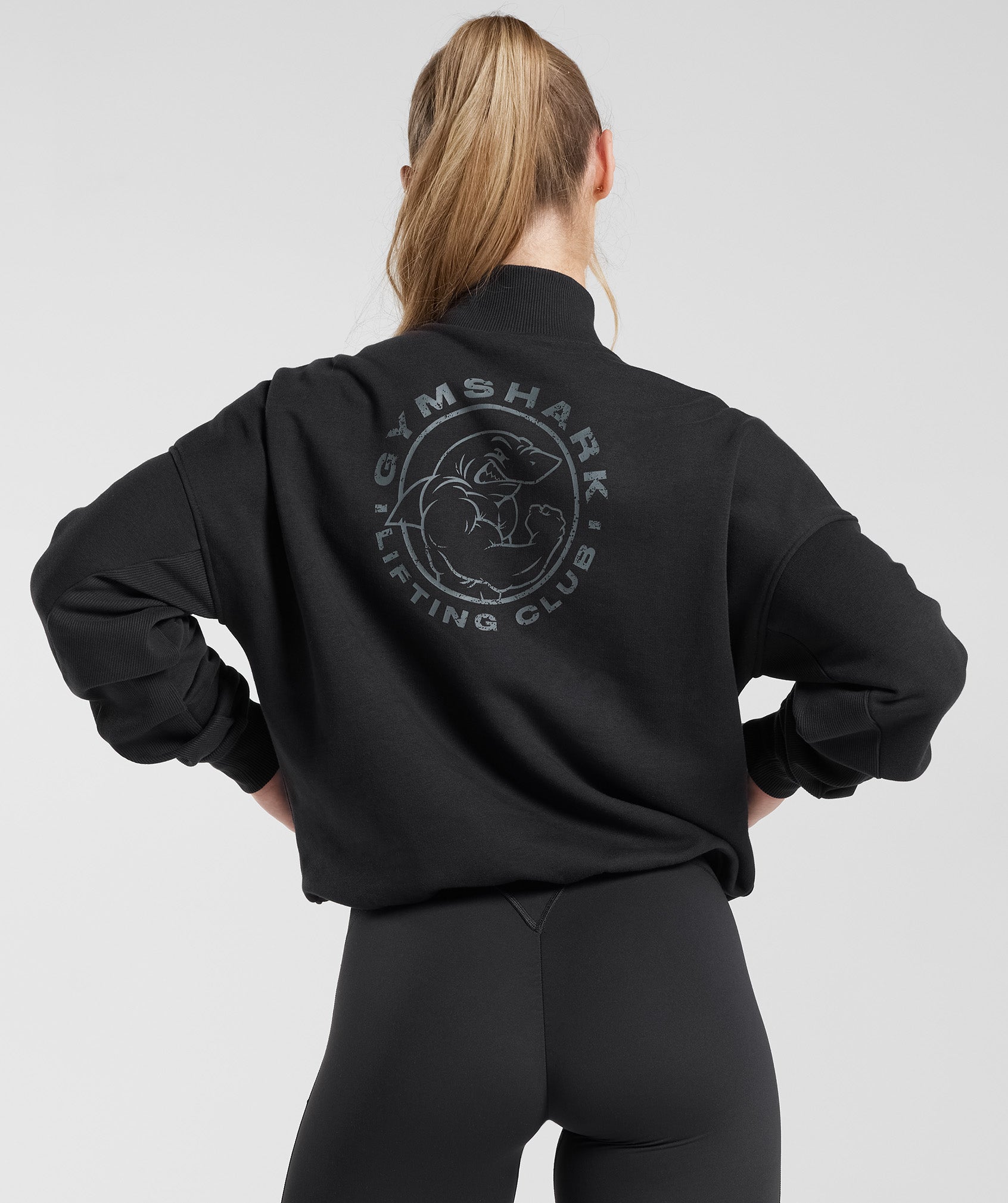 Legacy 1/4 Zip Sweatshirt in Black