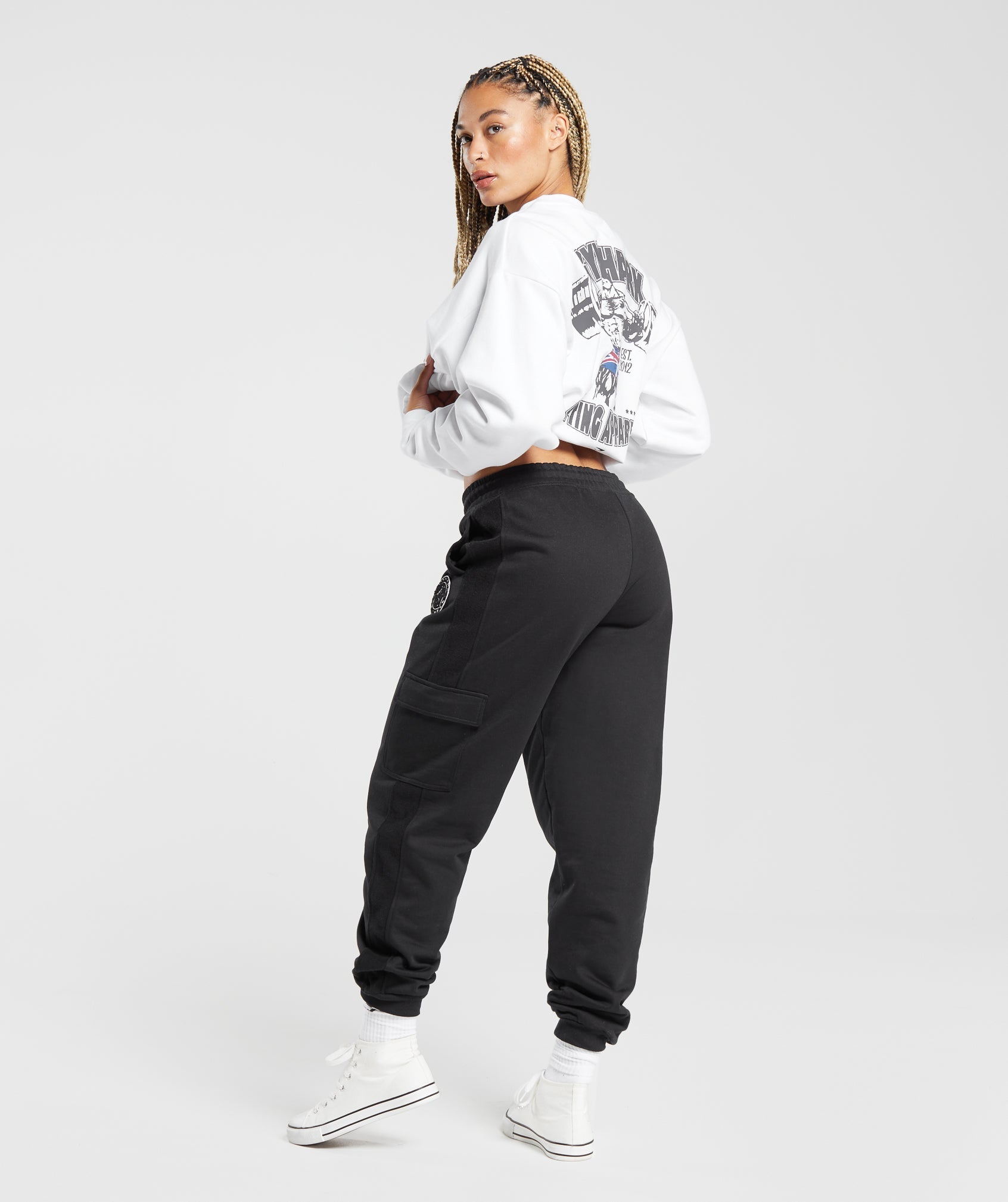 Lifting Apparel Oversized Sweatshirt in White - view 4