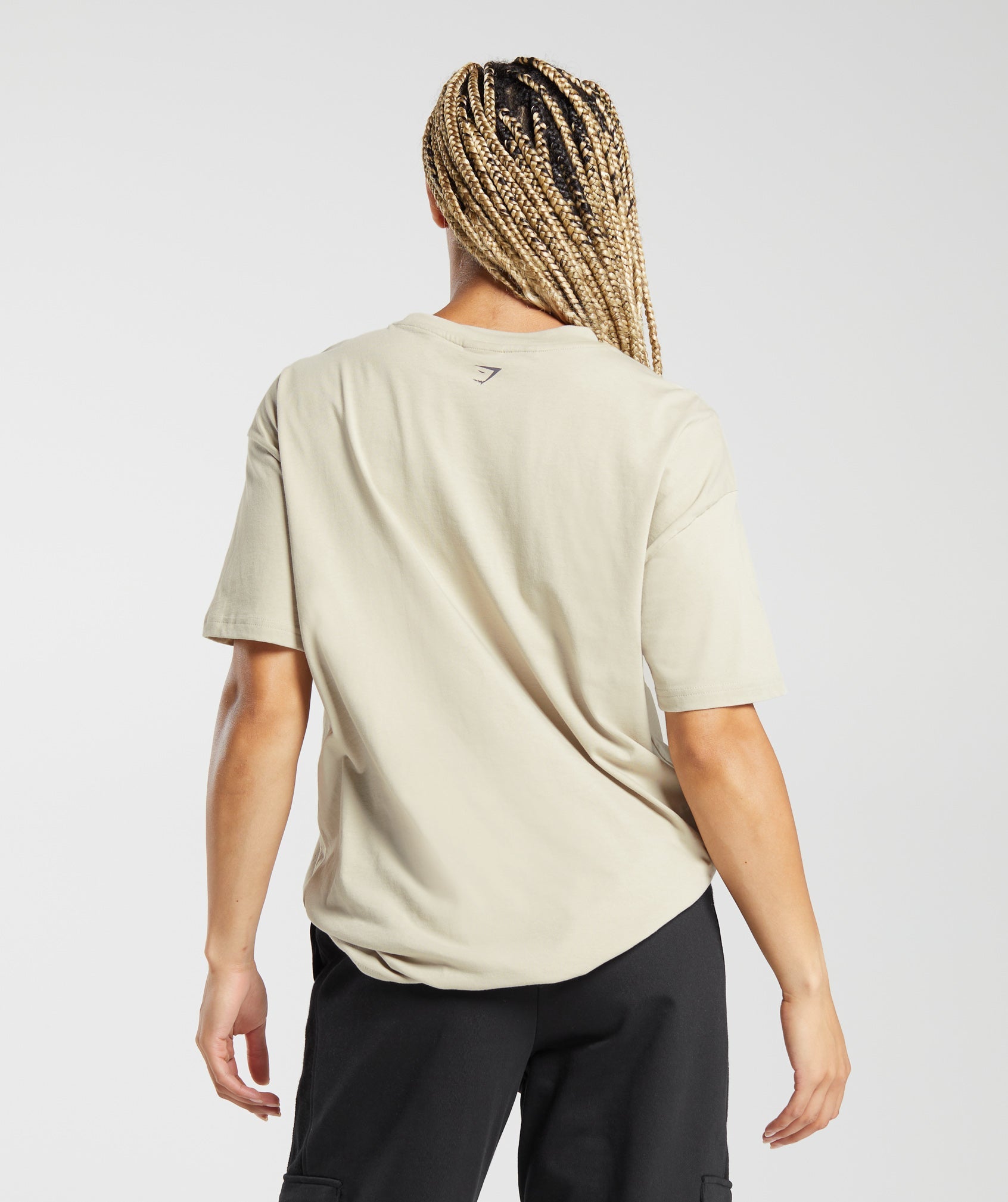 Lifting Apparel Oversized T-Shirt in Washed Stone Brown - view 2