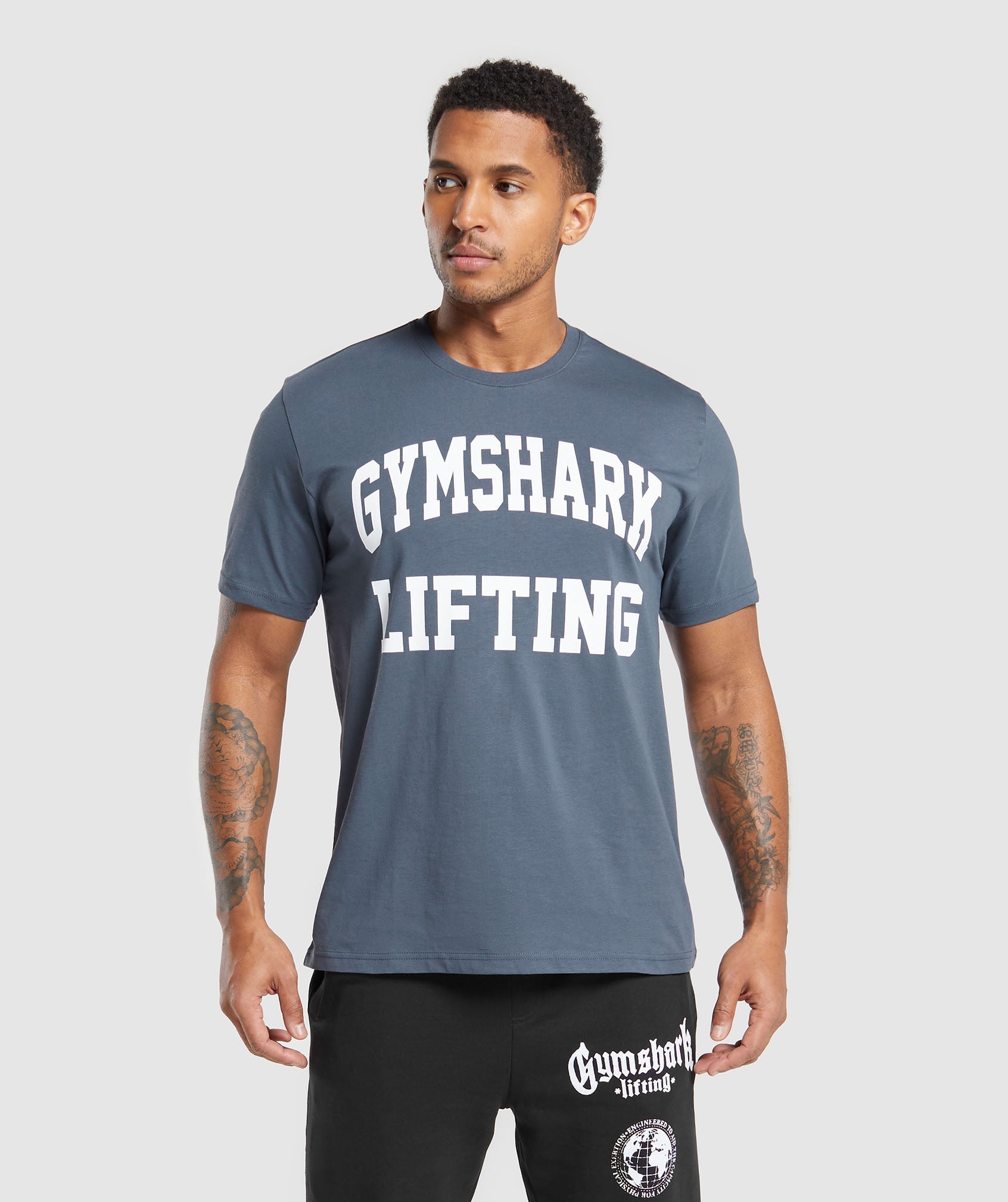 Lifting Club T-Shirt in Titanium Blue - view 1