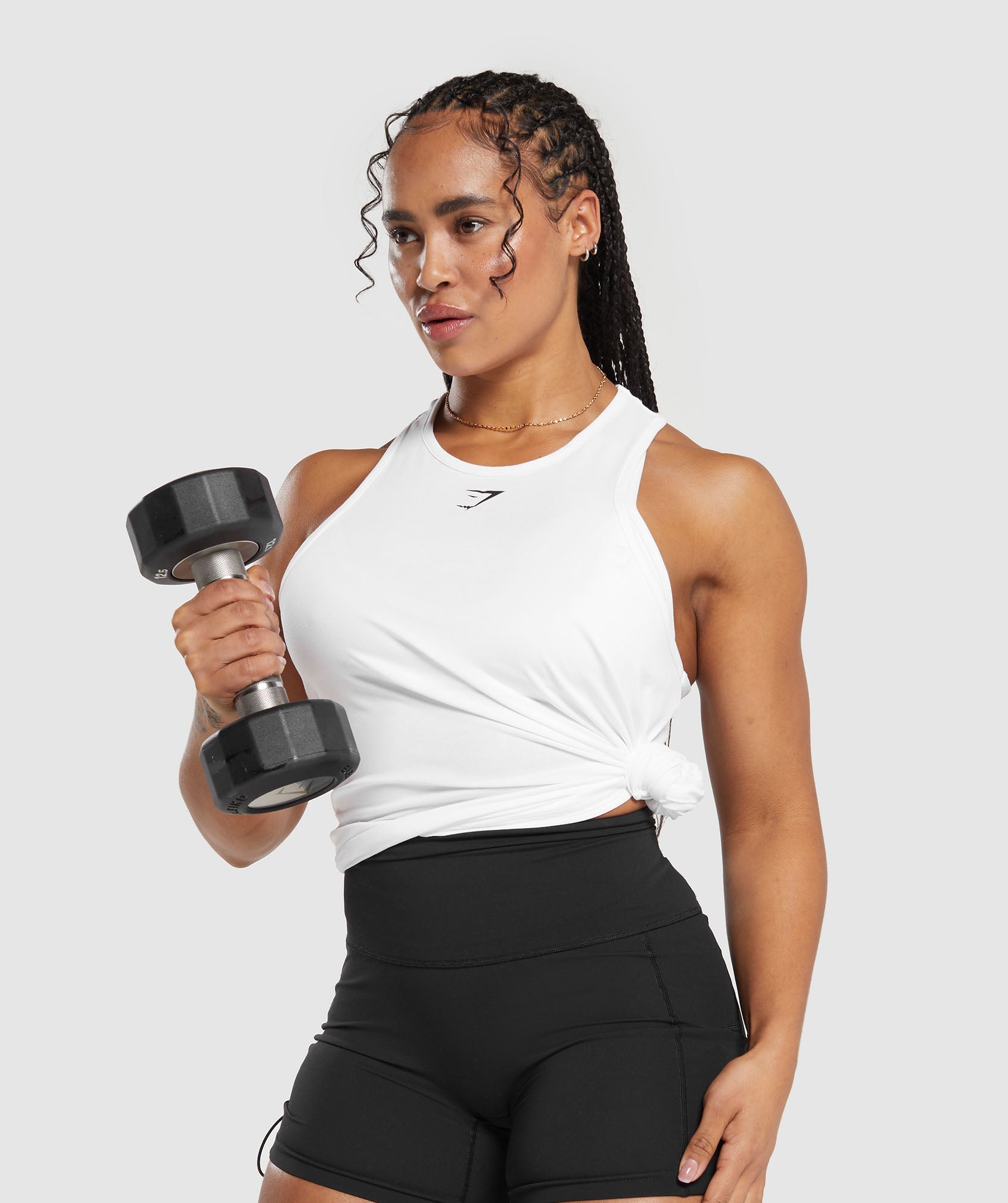 Training Cotton Tank in White - view 5