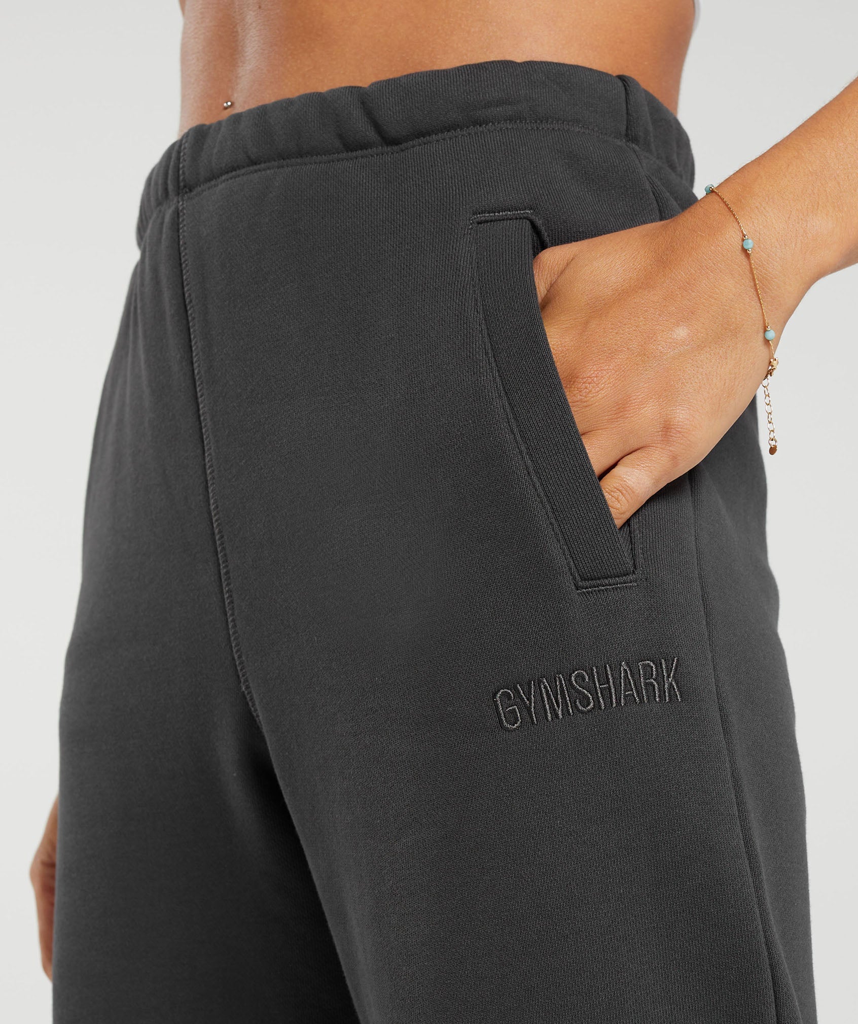 Heavyweight Loopback Sweat Joggers in Asphalt Grey - view 5