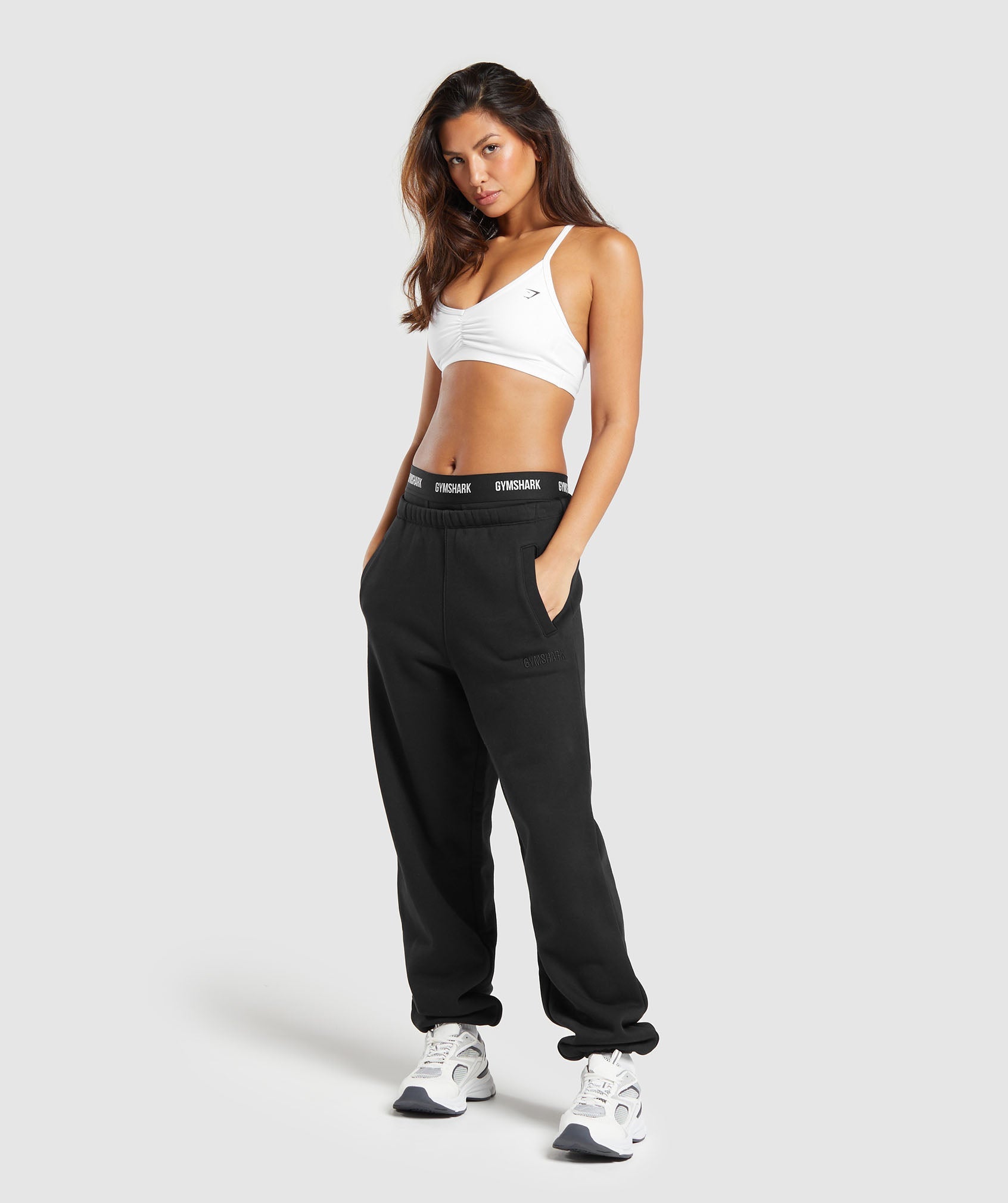 Heavyweight Loopback Sweat Joggers in Black - view 4