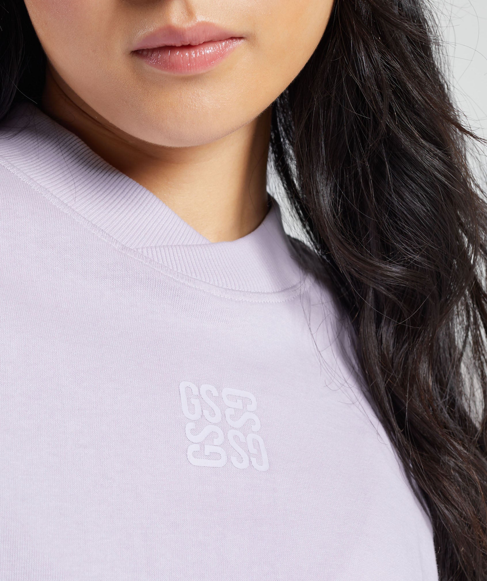 Monogram Oversized Long Sleeve Top in Moon Purple - view 6