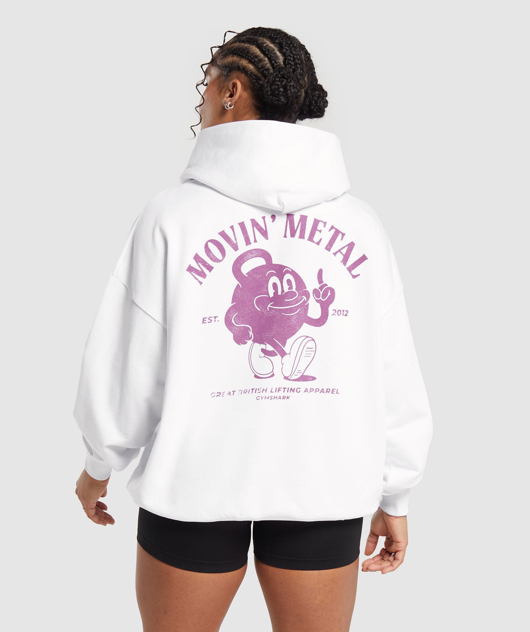 Movin' Metal GFX Hoodie in White