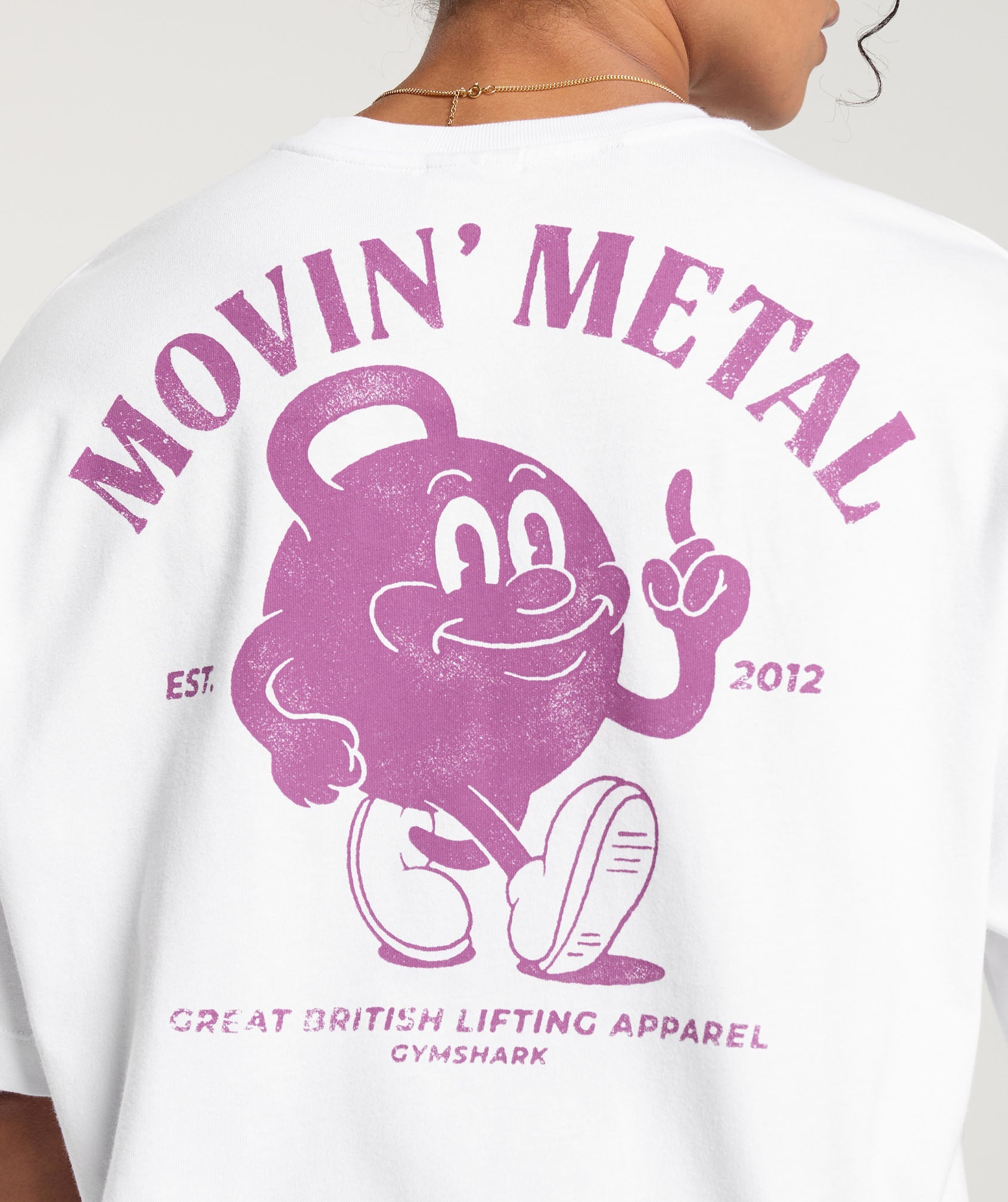 Movin' Metal T-Shirt in White - view 5