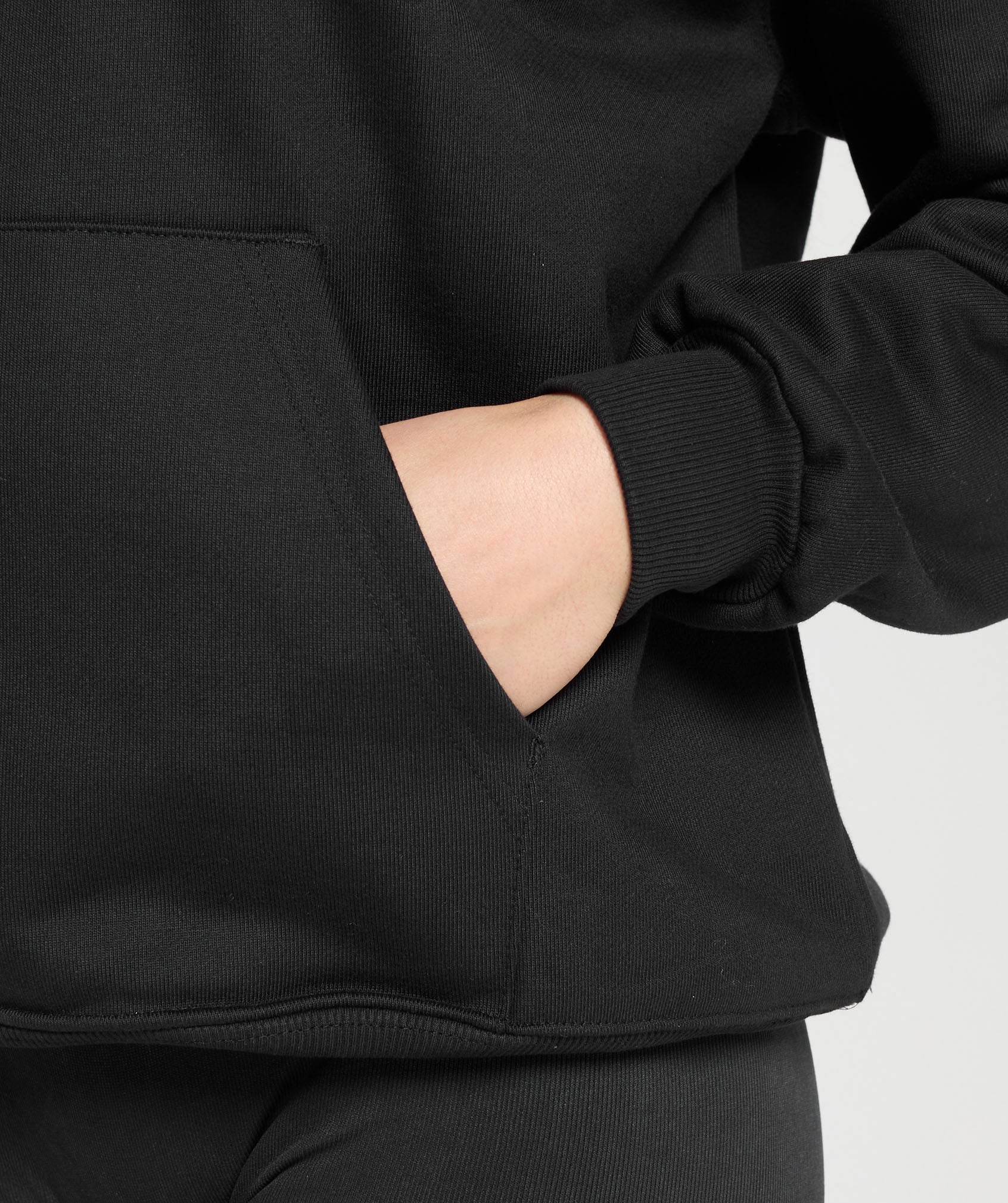 Praying Hands  Oversized Hoodie in Black - view 5