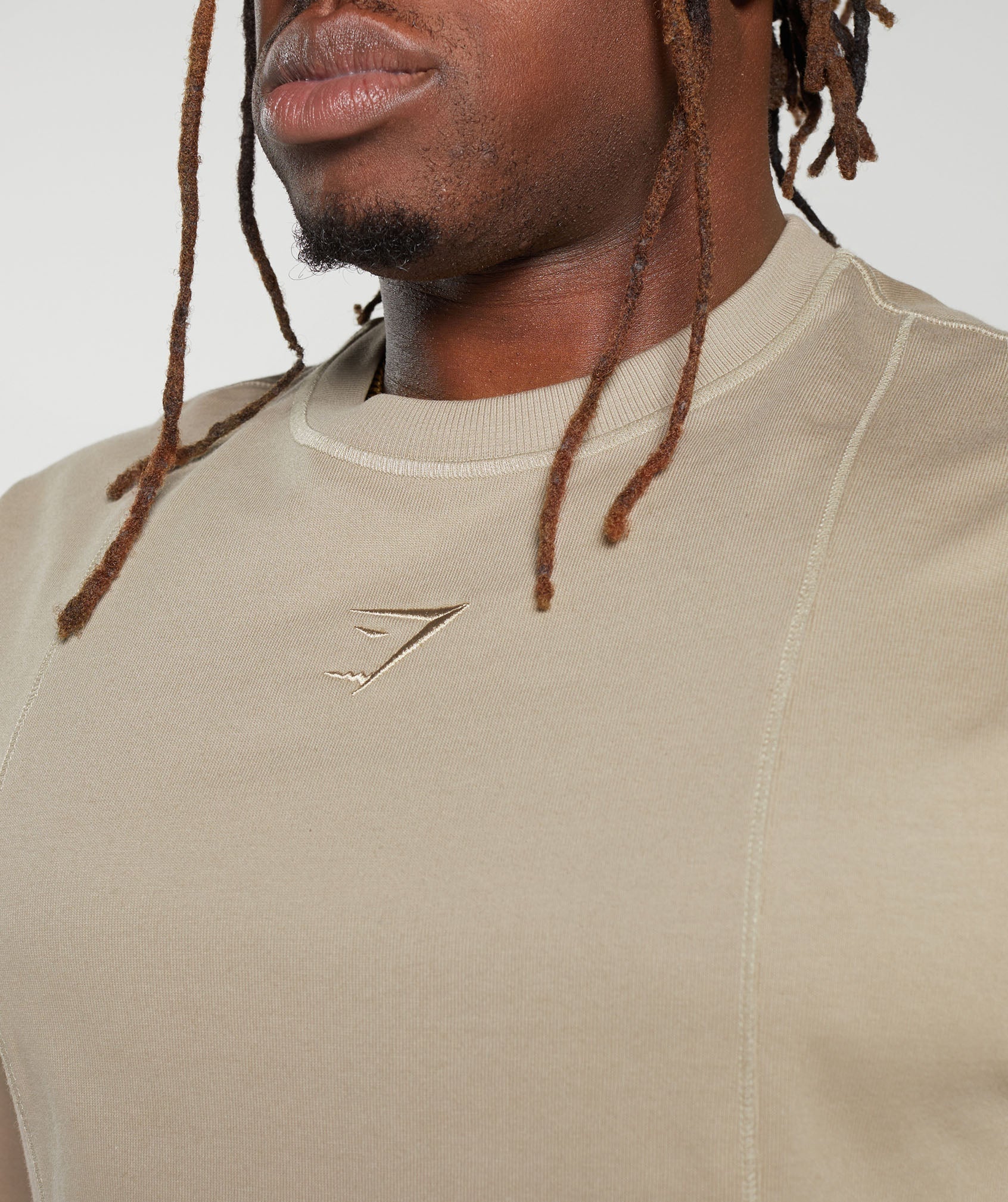 Premium Lifting T-Shirt in Sand Brown - view 7