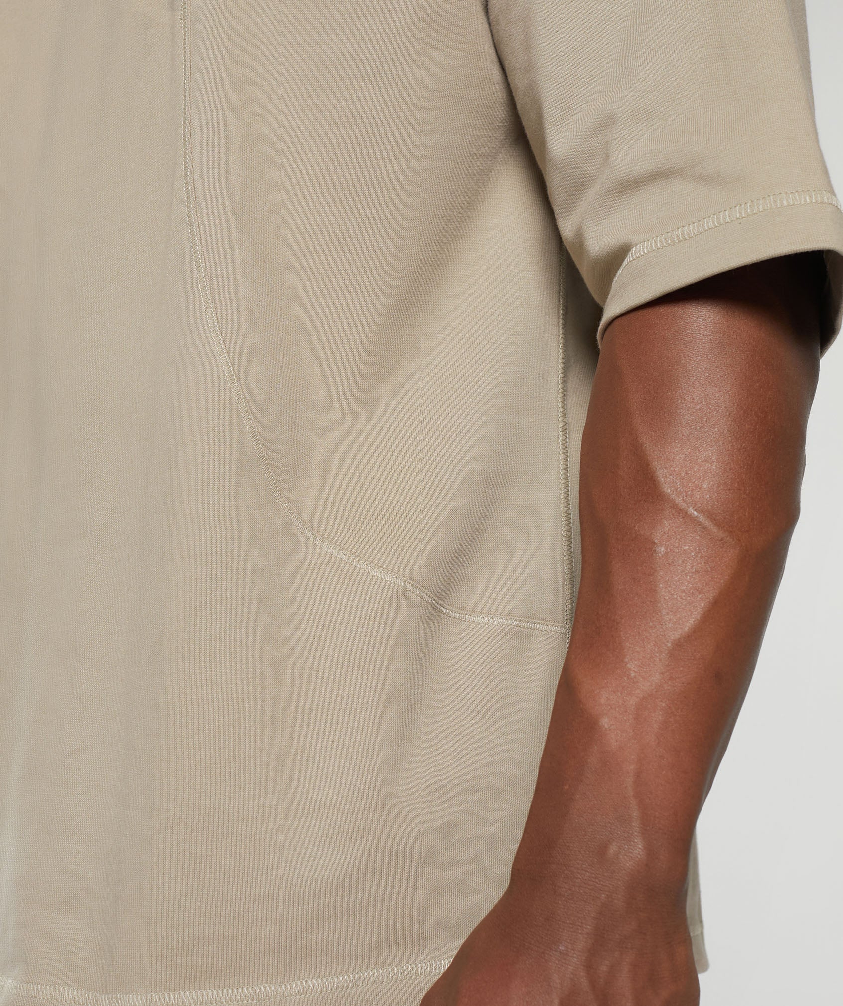 Premium Lifting T-Shirt in Sand Brown - view 6