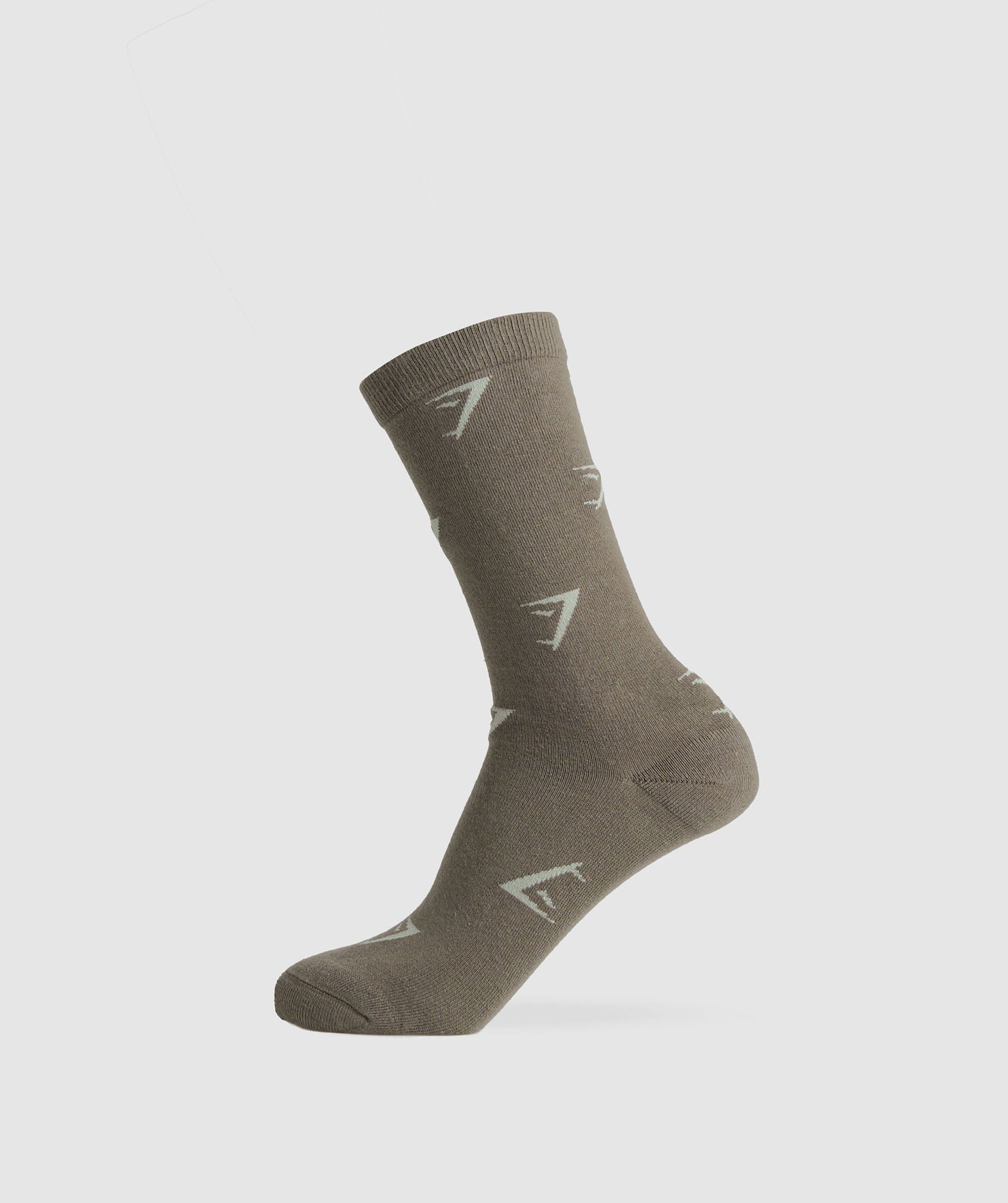 Repeat Logo Crew Socks in Brown - view 1