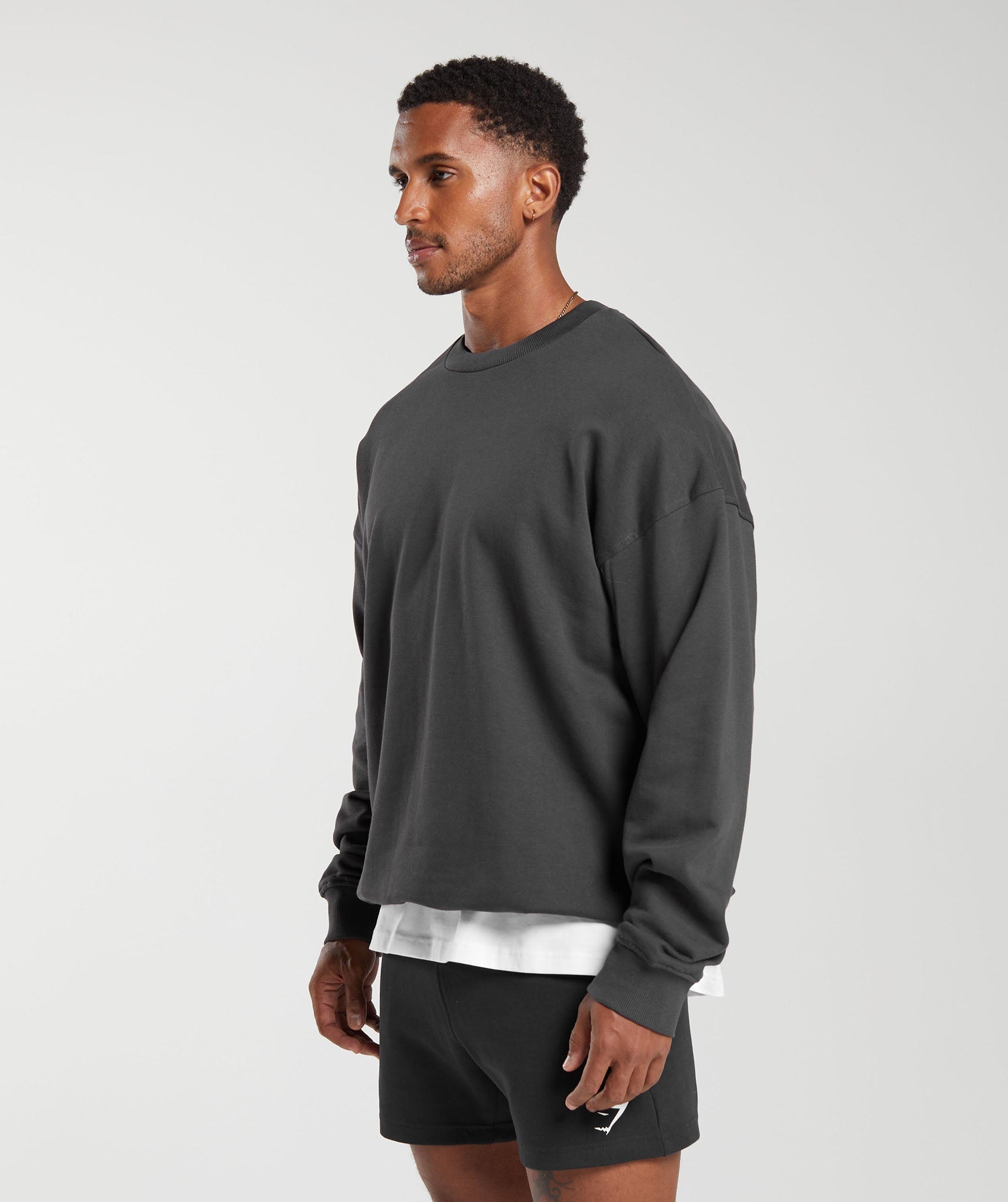 Rest Day Essential Crew in Onyx Grey - view 3