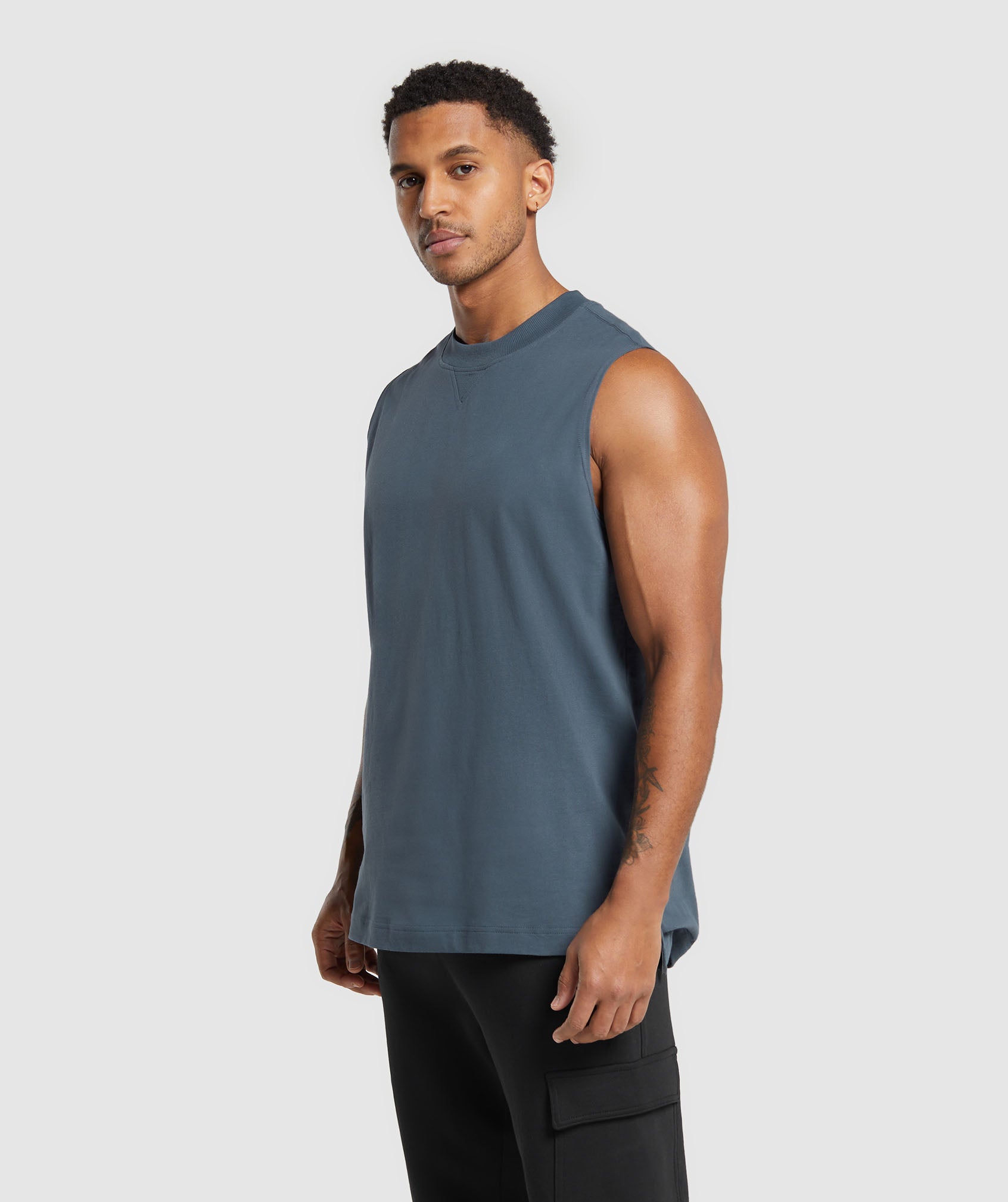 Rest Day Essentials Tank in Titanium Blue - view 4