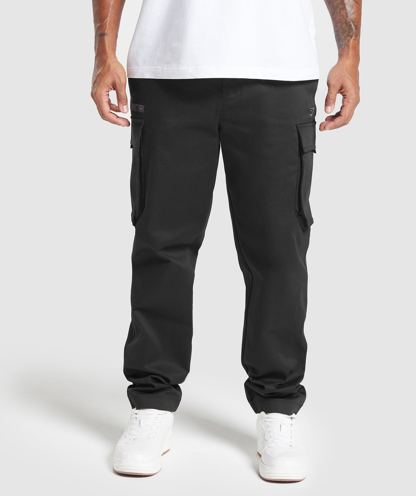 Rest Day Woven Cargo Pants in Black - view 2