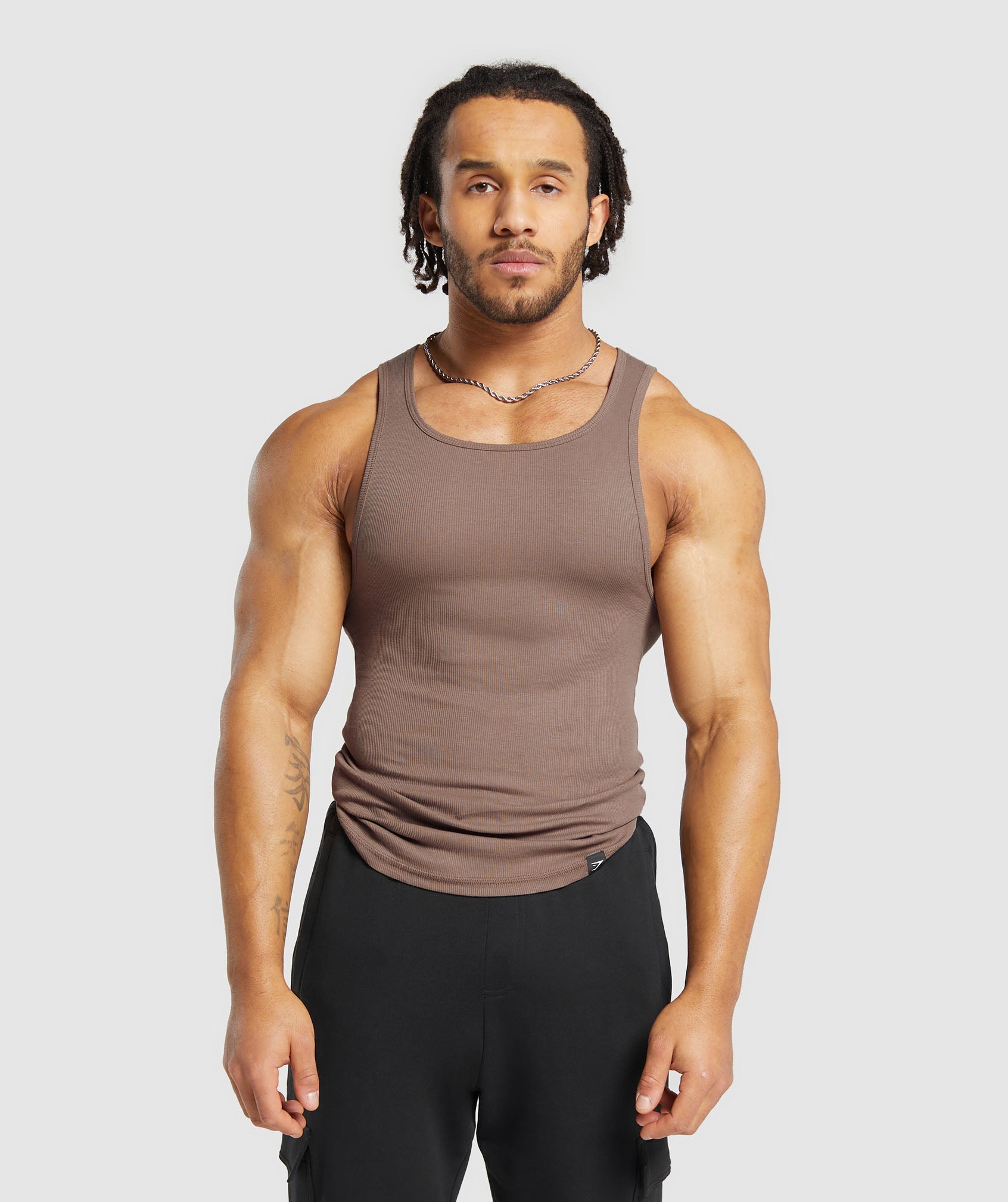 Ribbed Tank 3 Pack in Ecru White/Mocha Mauve/Slate Teal - view 7