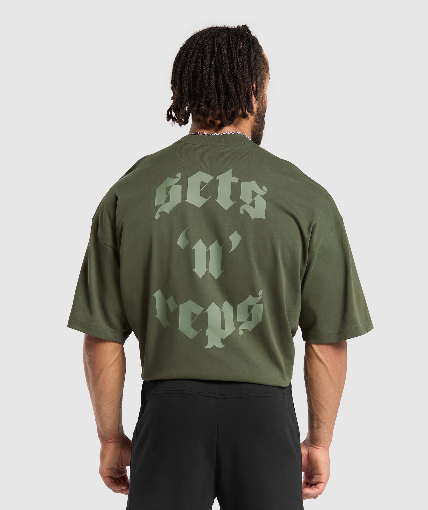 Sets N Reps T-Shirt in Winter Olive