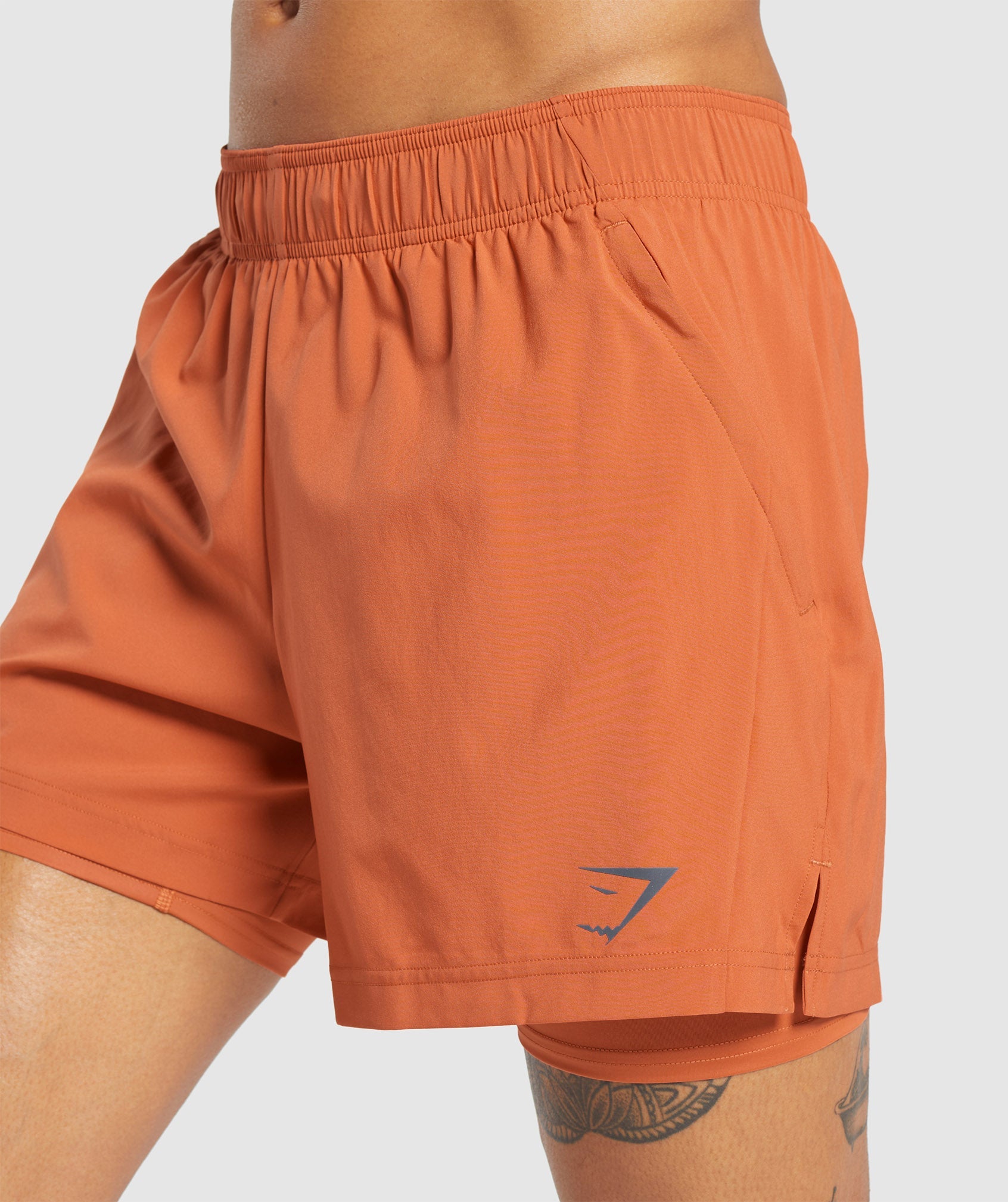 Sport 5" 2 in 1 Shorts in Muted Orange/Muted Orange - view 6