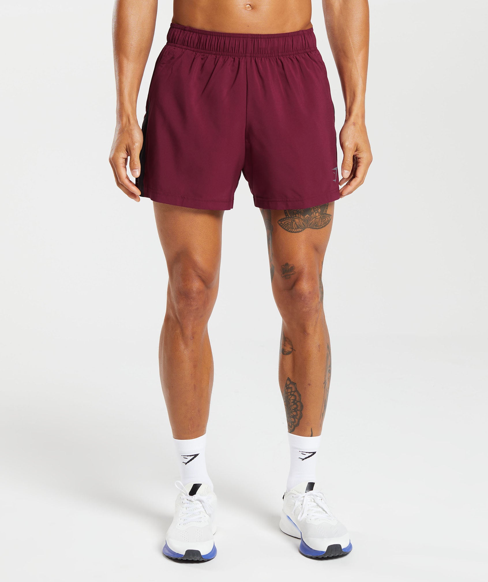 Sport 5" Shorts in Plum Pink/Black - view 1