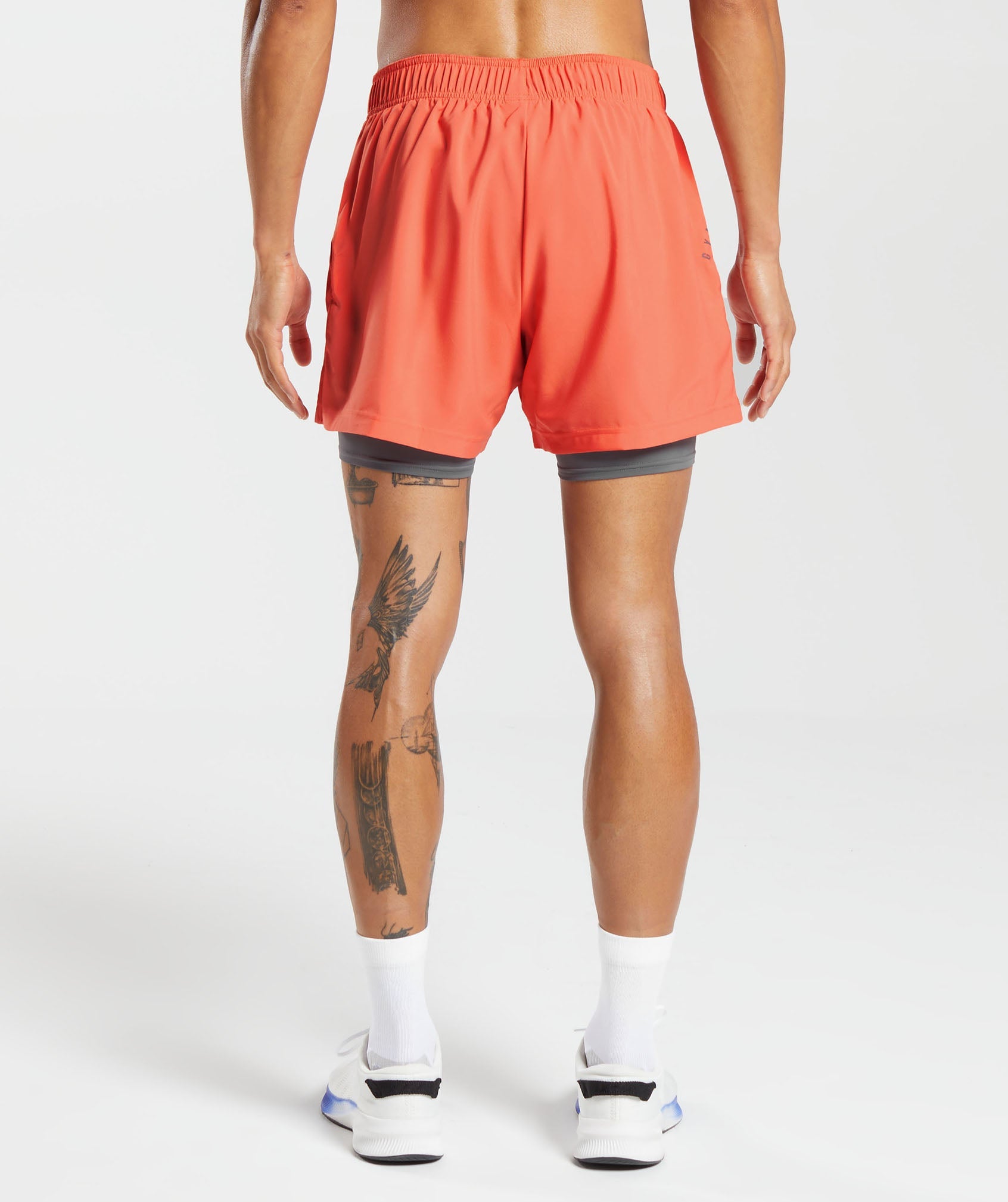 Sport 5" 2 in 1 Shorts in Aerospace Orange/Silhouette Grey - view 2