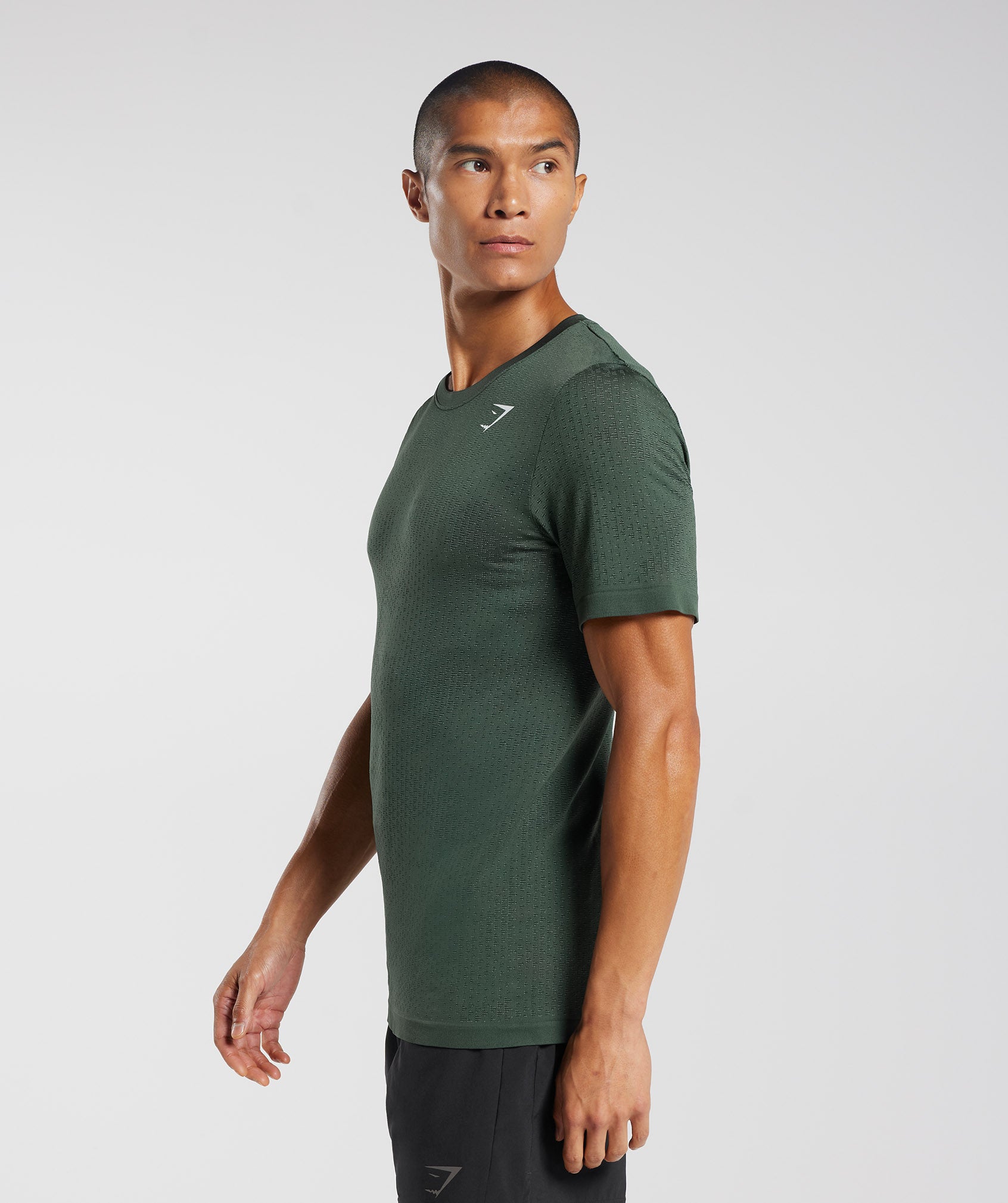 Sport Seamless T-Shirt in Fog Green/Black - view 3