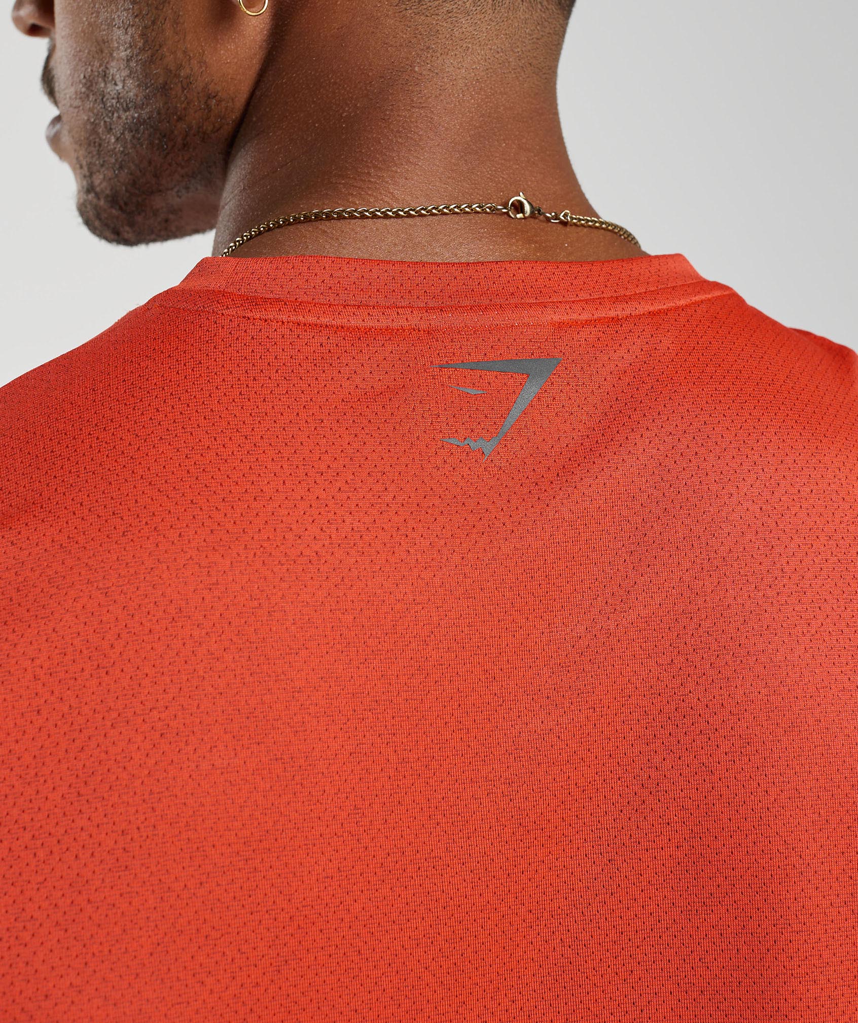 Sport T-Shirt in Electric Orange/Black Marl - view 5
