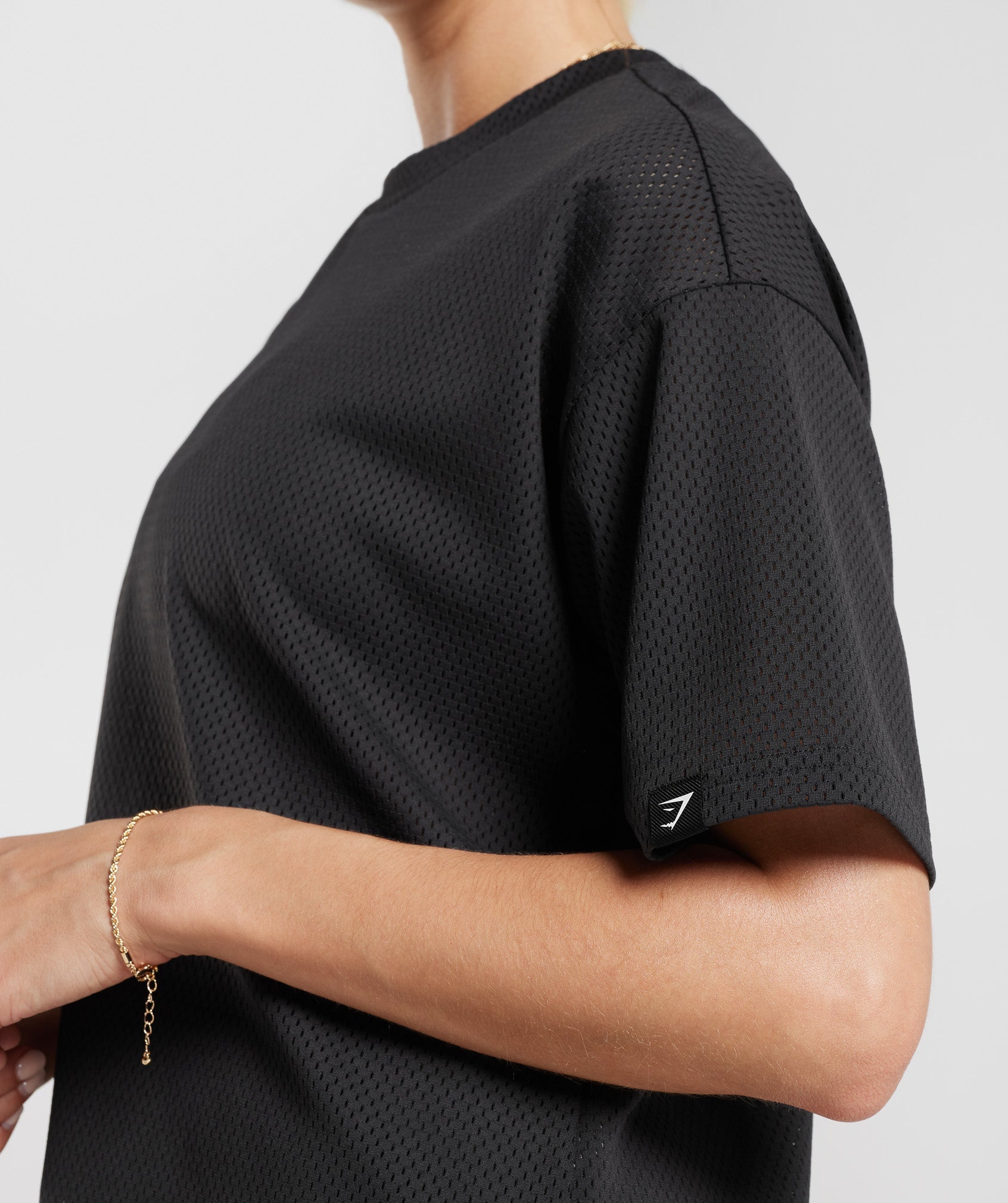 Sport Mesh T-Shirt in Black - view 5